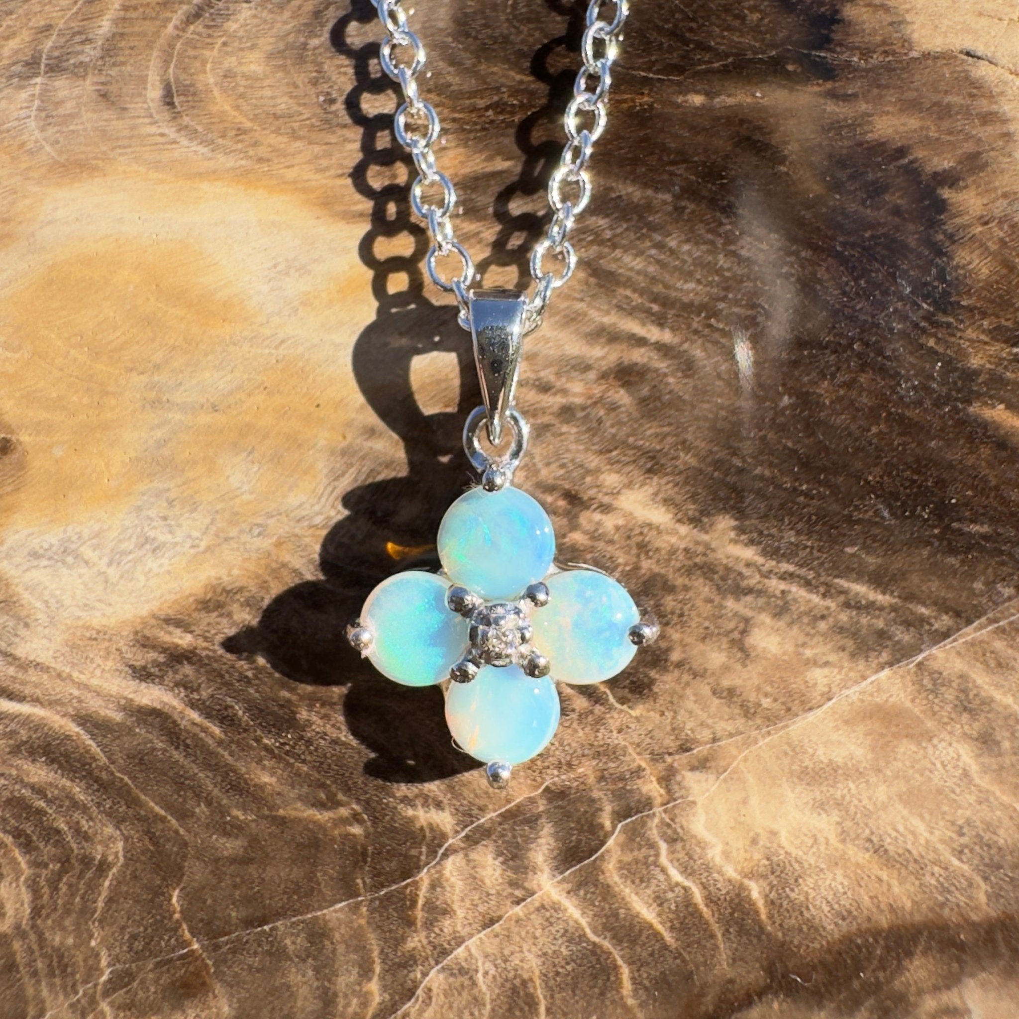 1.2ct Coober Pedy Opal Pendant Necklace ~ 'Mornington Memories' | 925 Sterling Silver | Solid Australian Opal