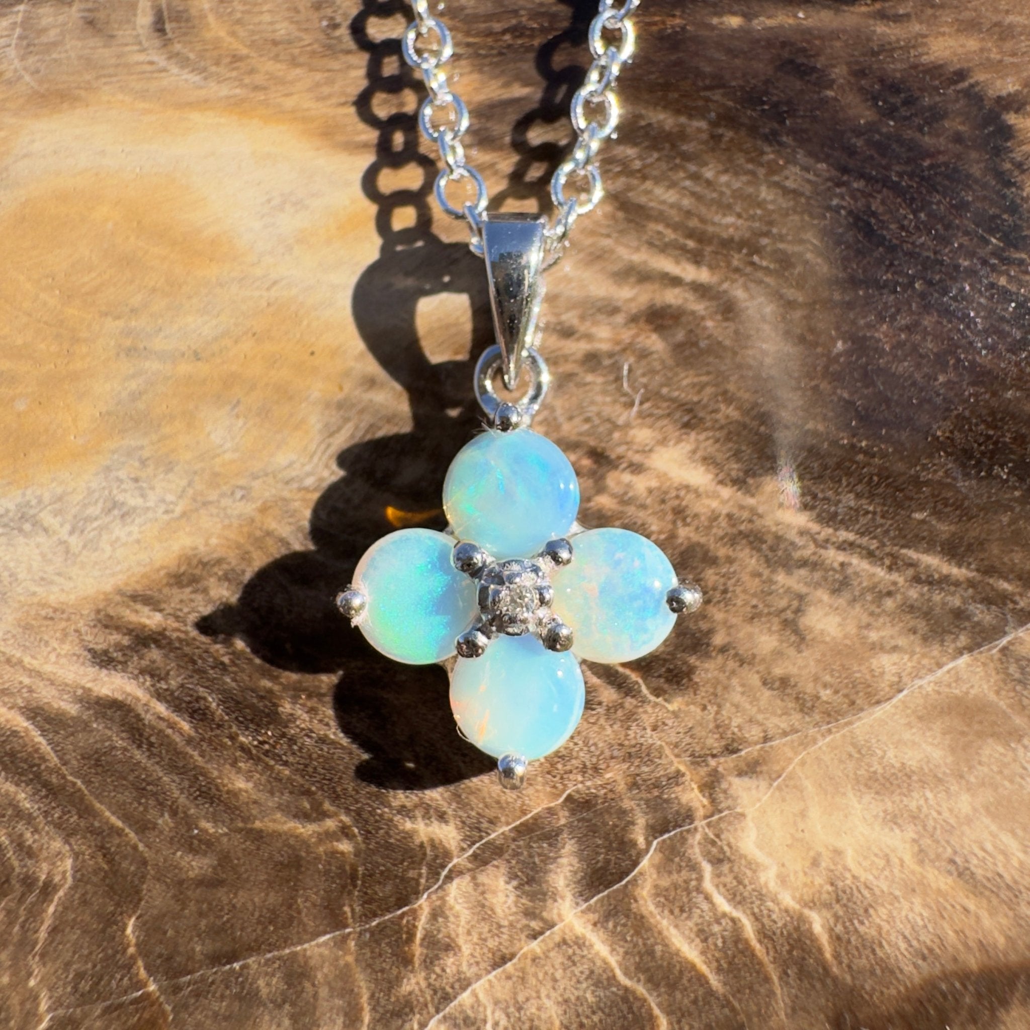 1.2ct Coober Pedy Opal Pendant Necklace ~ 'Mornington Memories' | 925 Sterling Silver | Solid Australian Opal