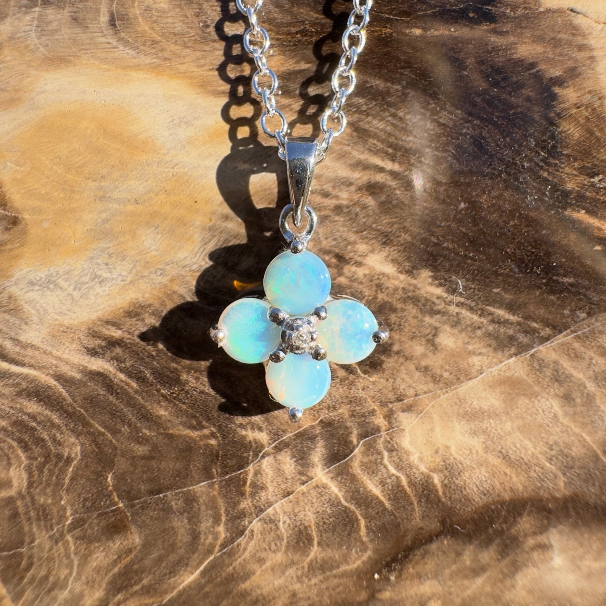 1.2ct Coober Pedy Opal Pendant Necklace ~ 'Mornington Memories' | 925 Sterling Silver | Solid Australian Opal