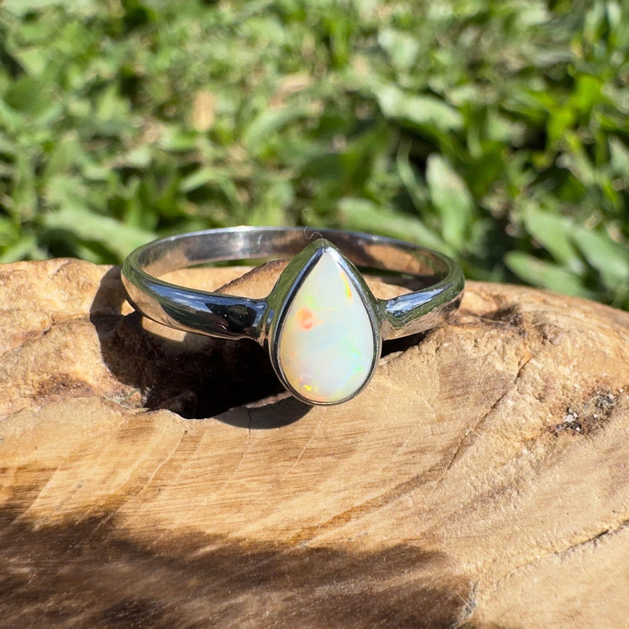 1.2ct Coober Pedy Opal Ring ~ 'Broome Starlight' | 925 Sterling Silver | Solid Australian Opal
