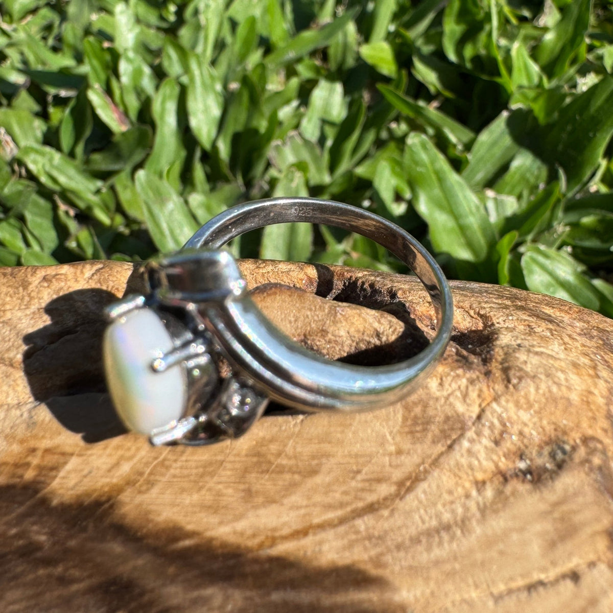 1.2ct Coober Pedy Opal Ring ~ 'Maldon Firelight' | 925 Sterling Silver | Solid Australian Opal