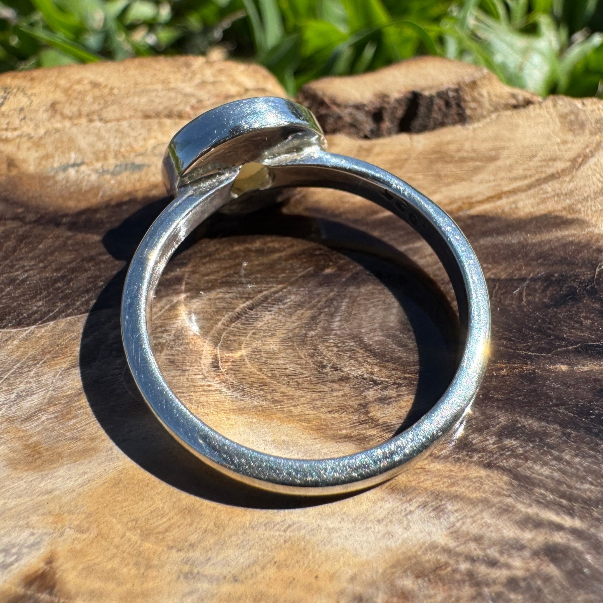1.2ct Coober Pedy Opal Ring ~ 'Streaky Bay Spectrum' | 925 Sterling Silver | Solid Australian Opal