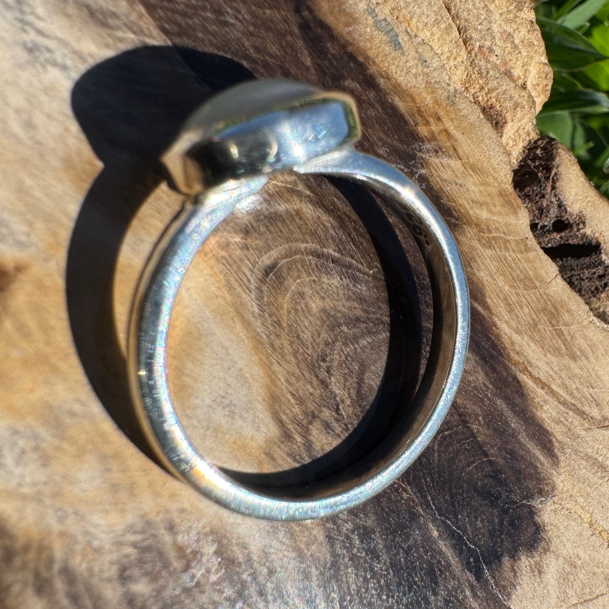 1.2ct Coober Pedy Opal Ring ~ 'Streaky Bay Spectrum' | 925 Sterling Silver | Solid Australian Opal