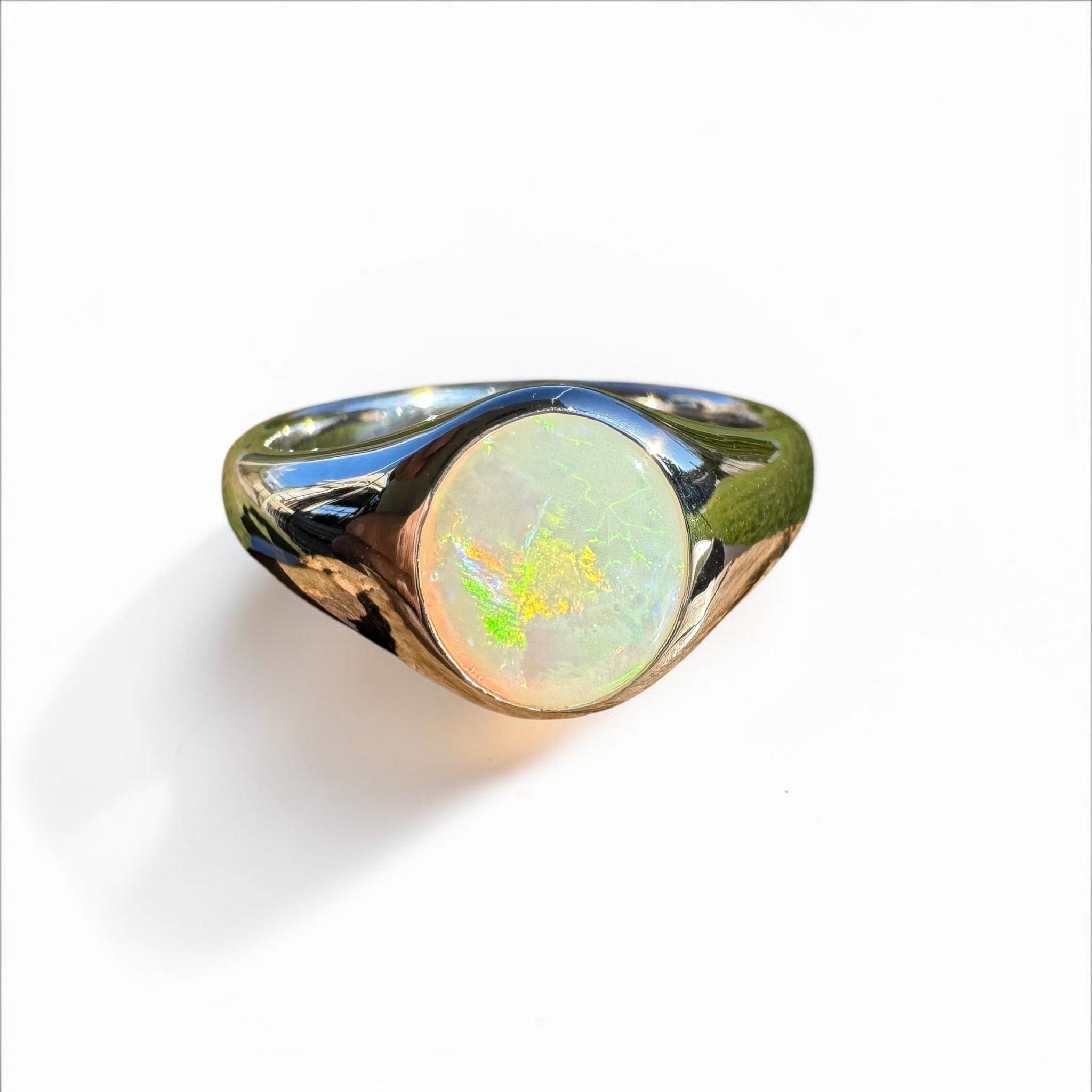 1.2ct Coober Pedy Opal Ring ~ 'Wilsons Prom Spectrum' | 925 Sterling Silver | Solid Australian Opal