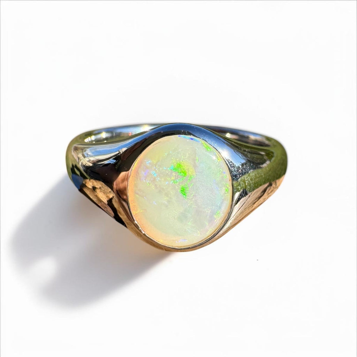 1.2ct Coober Pedy Opal Ring ~ 'Wilsons Prom Spectrum' | 925 Sterling Silver | Solid Australian Opal