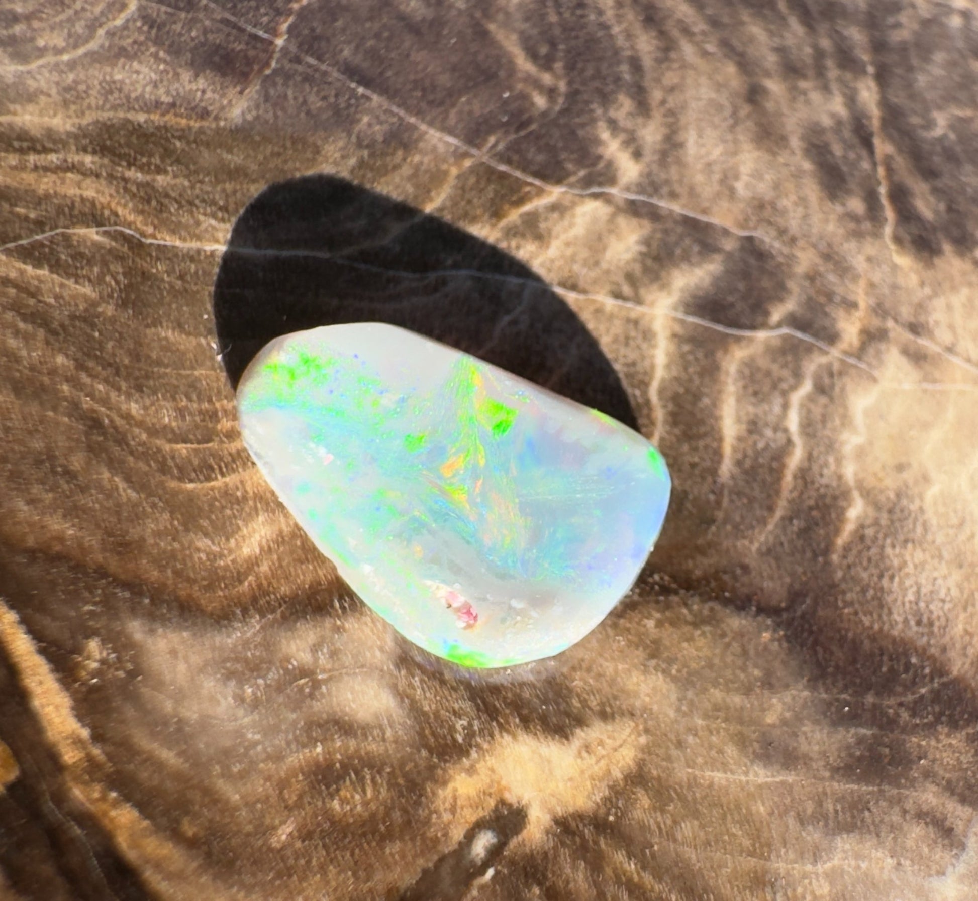 1.2ct Hand - Cut Solid Lightning Ridge Semi Black Opal