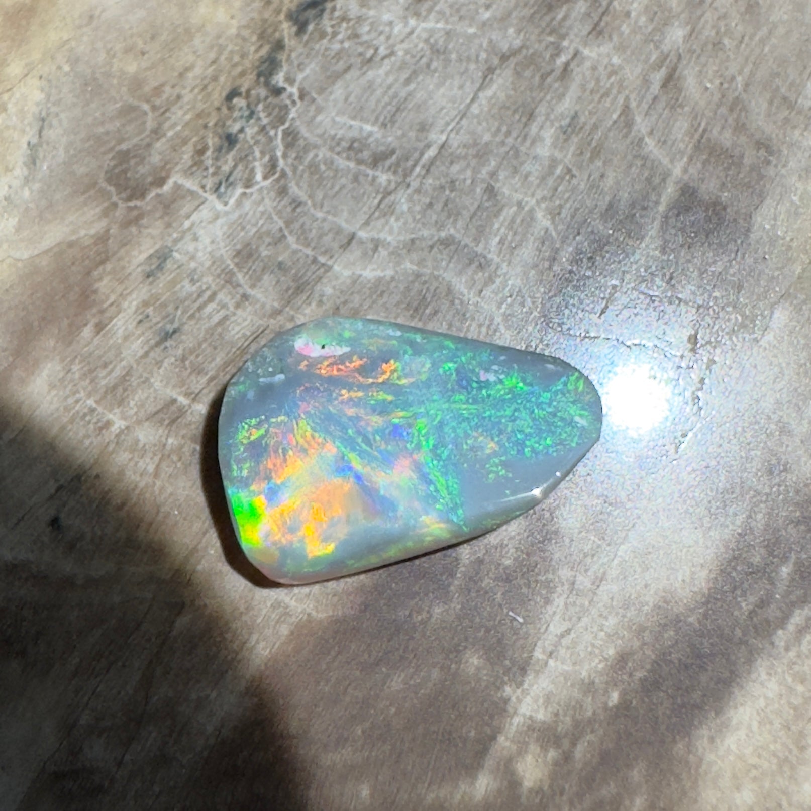 1.2ct Hand - Cut Solid Lightning Ridge Semi Black Opal