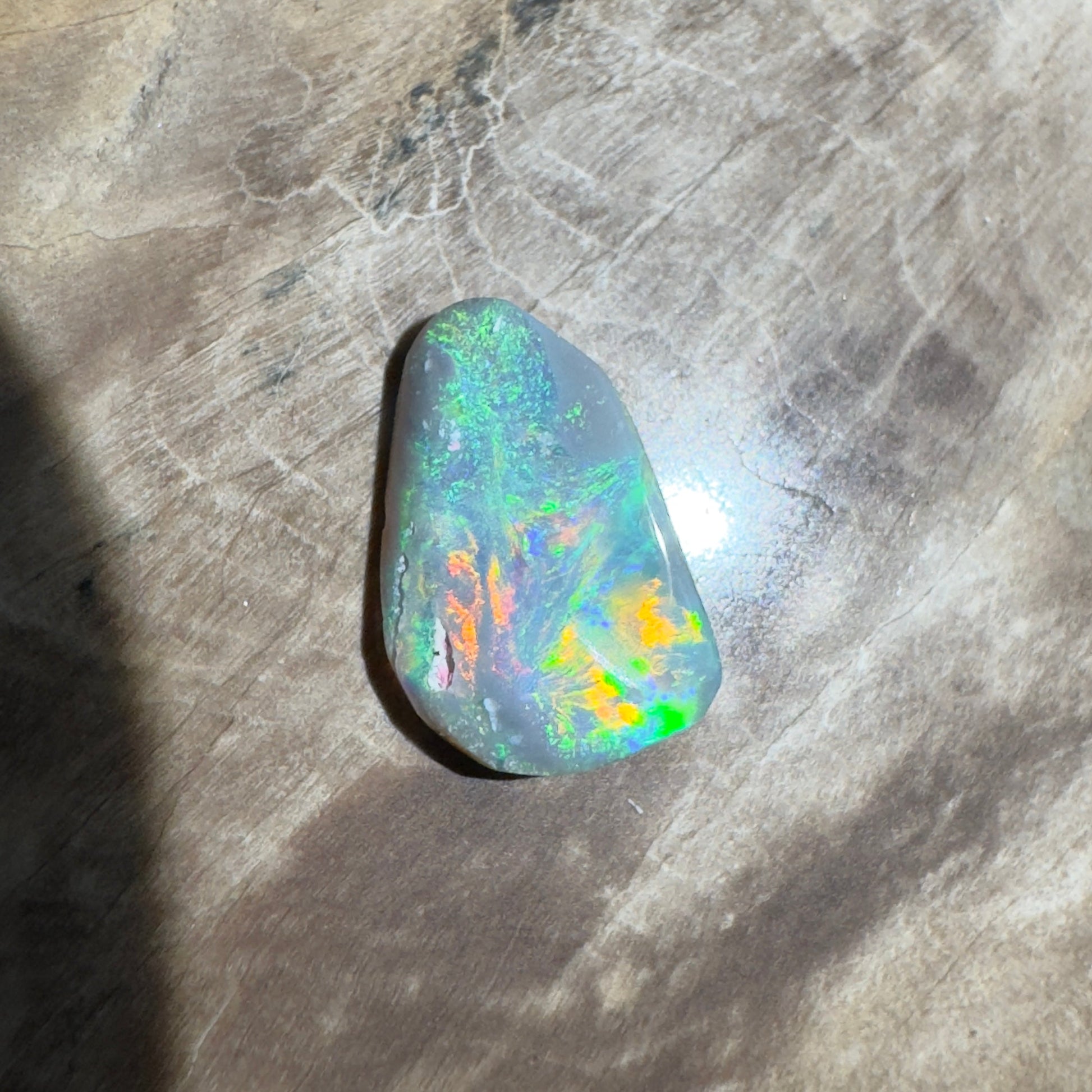 1.2ct Hand - Cut Solid Lightning Ridge Semi Black Opal
