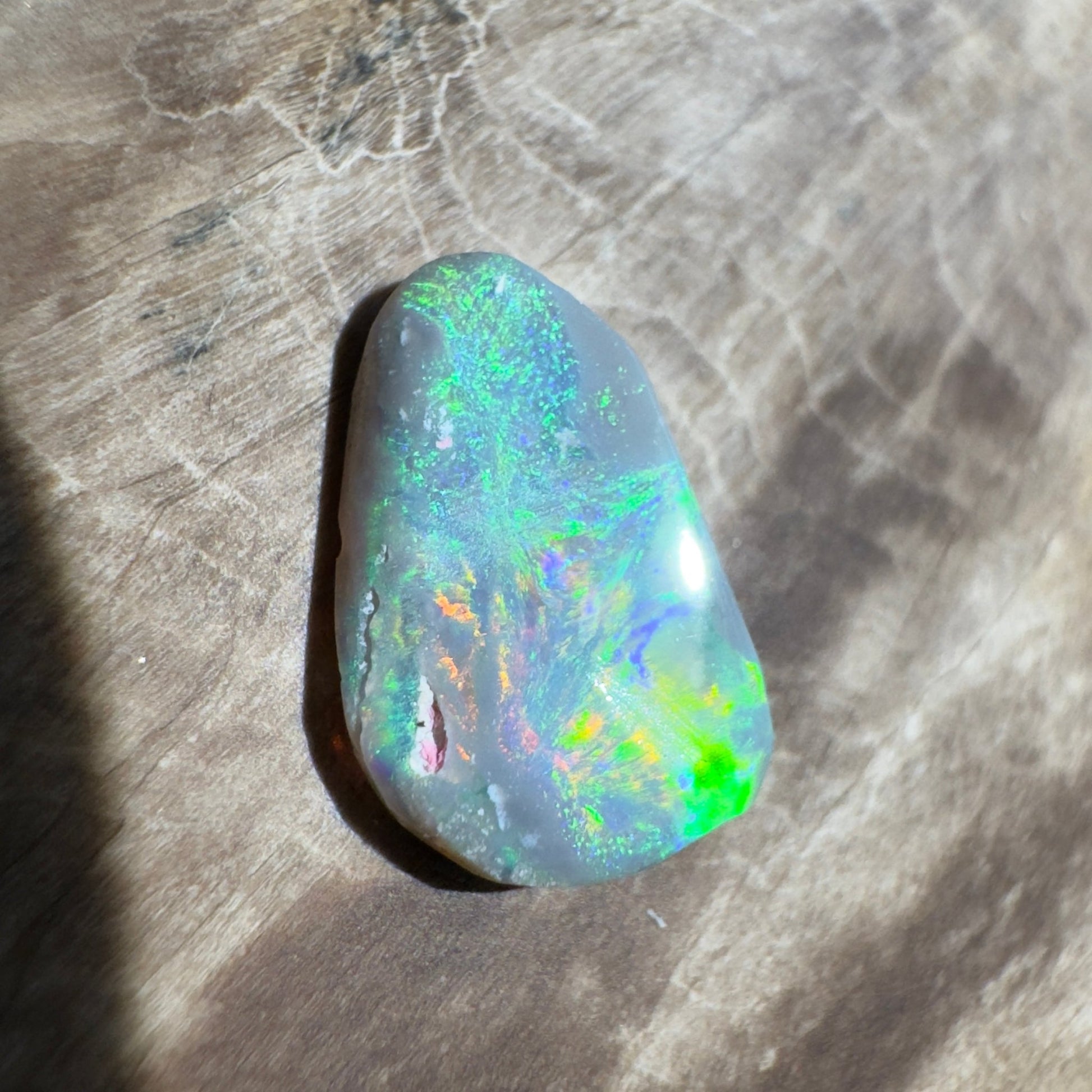 1.2ct Hand - Cut Solid Lightning Ridge Semi Black Opal