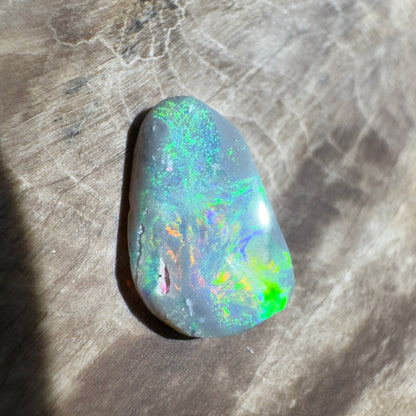 1.2ct Hand - Cut Solid Lightning Ridge Semi Black Opal