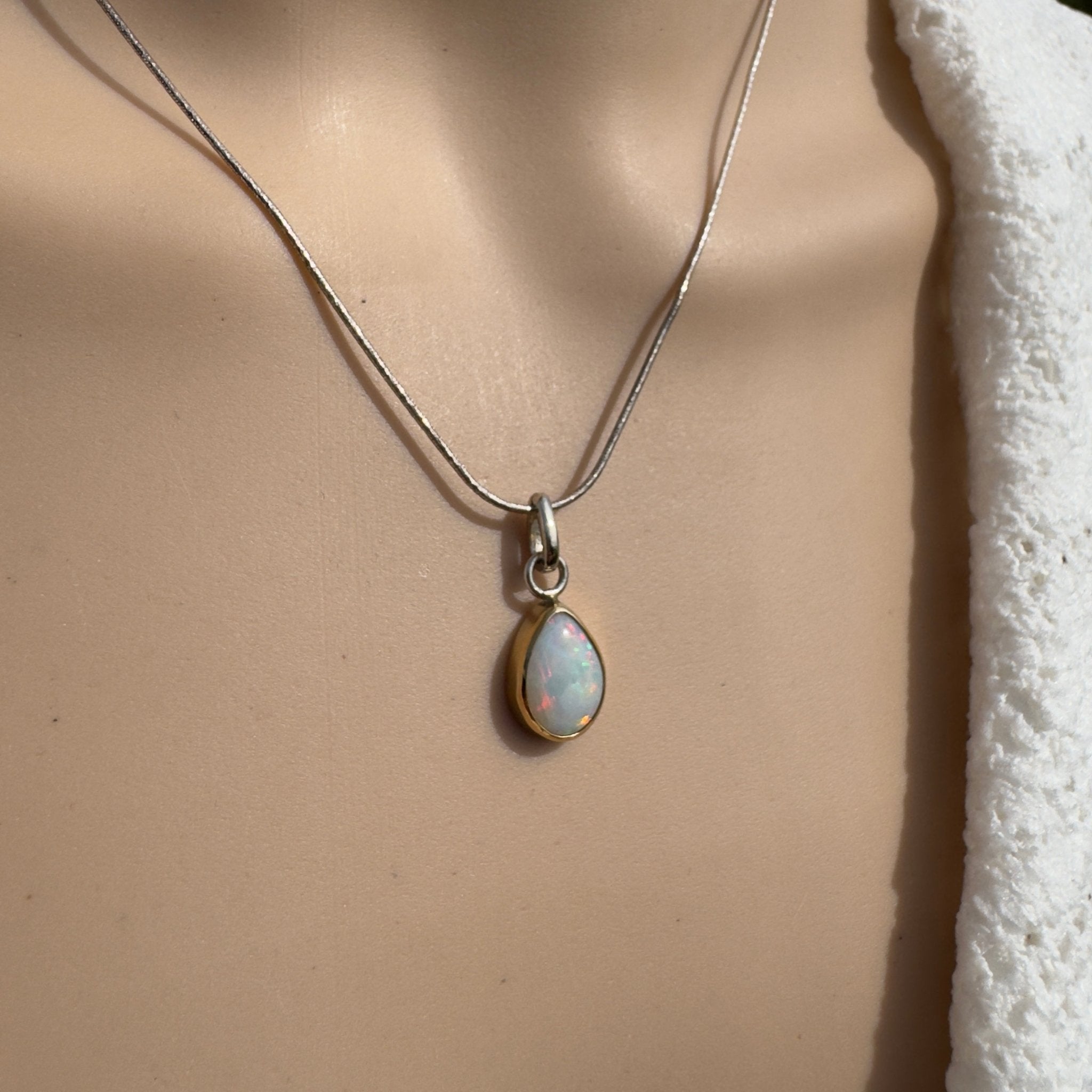 1.2ct Lightning Ridge Opal Pendant Necklace ~ 'Carnarvon Colour' | 9ct Yellow Gold | Solid Australian Opal
