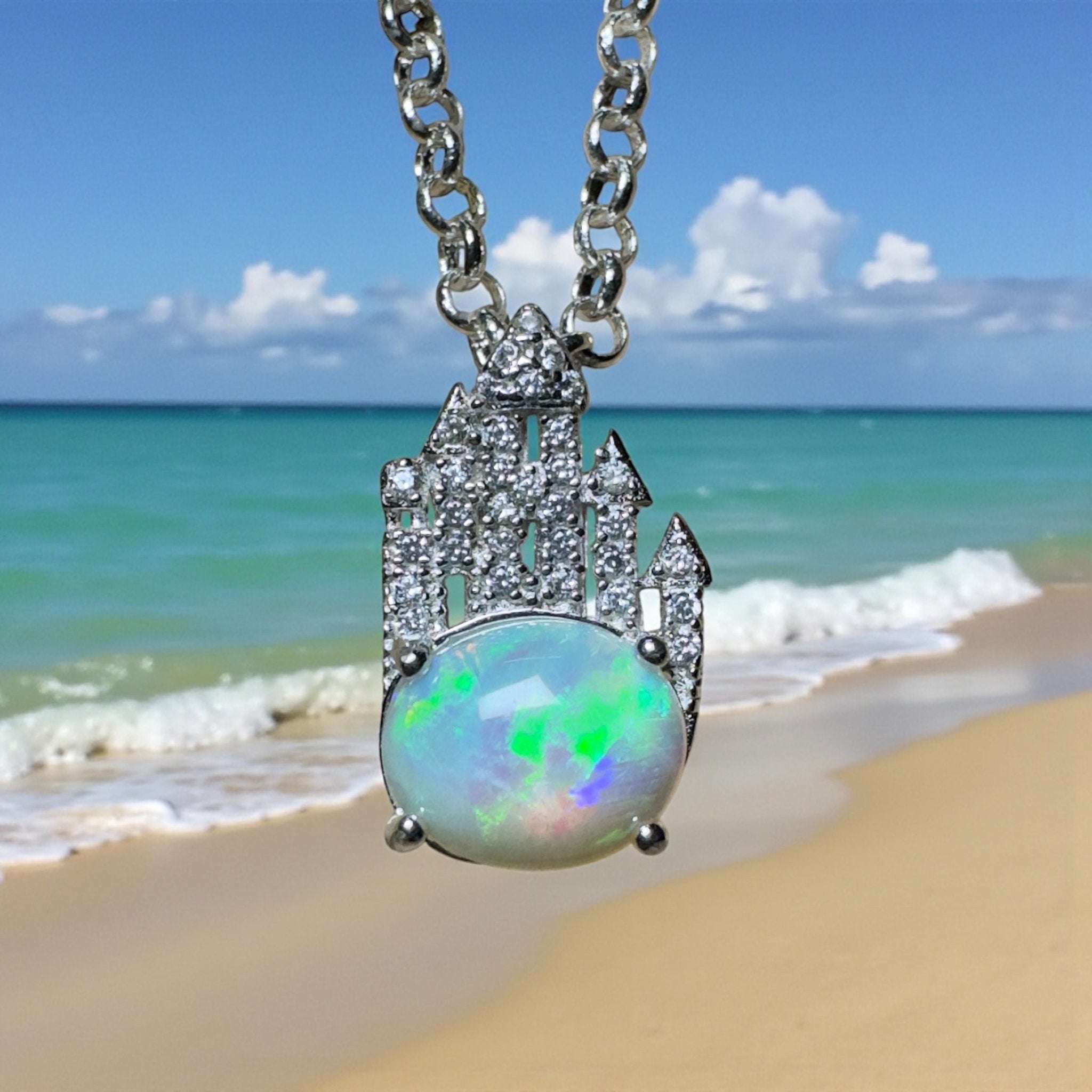 1.2ct Lightning Ridge Opal Pendant Necklace ~ 'The Umina Beach Beauty' | 925 Sterling Silver | Solid Australian Opal