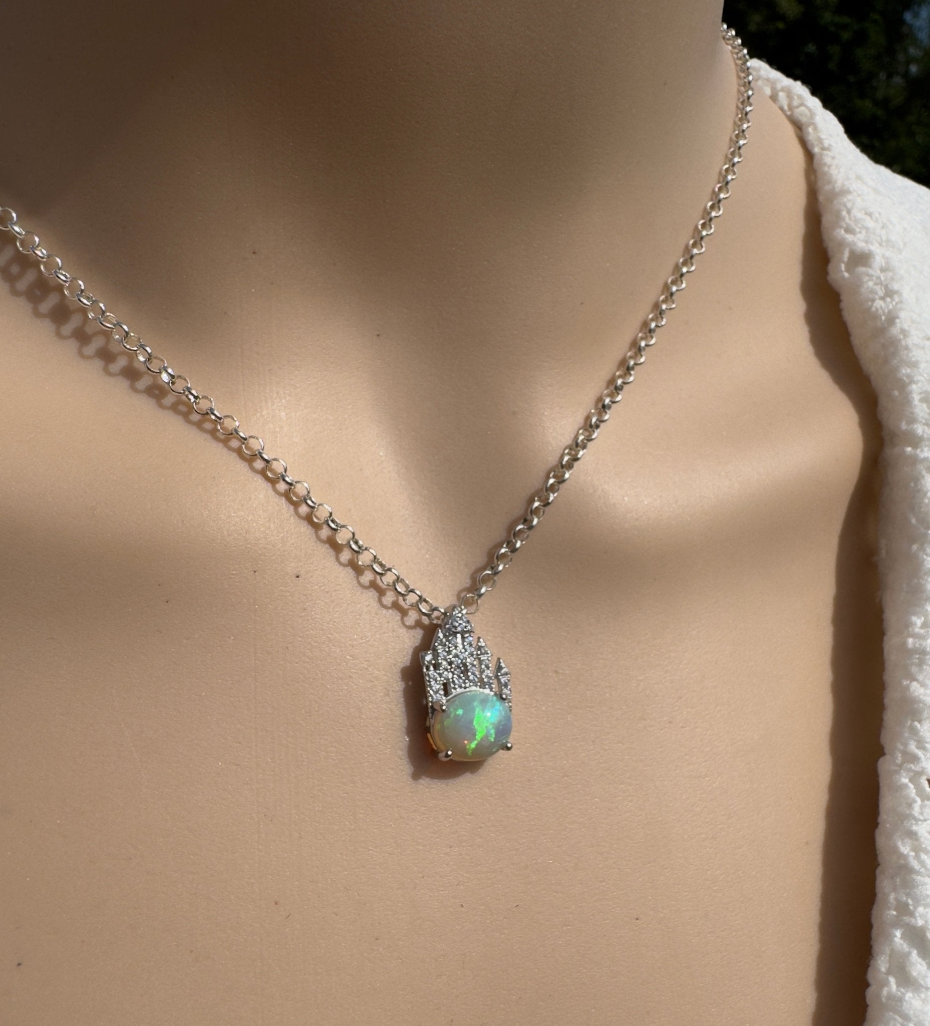 1.2ct Lightning Ridge Opal Pendant Necklace ~ 'The Umina Beach Beauty' | 925 Sterling Silver | Solid Australian Opal