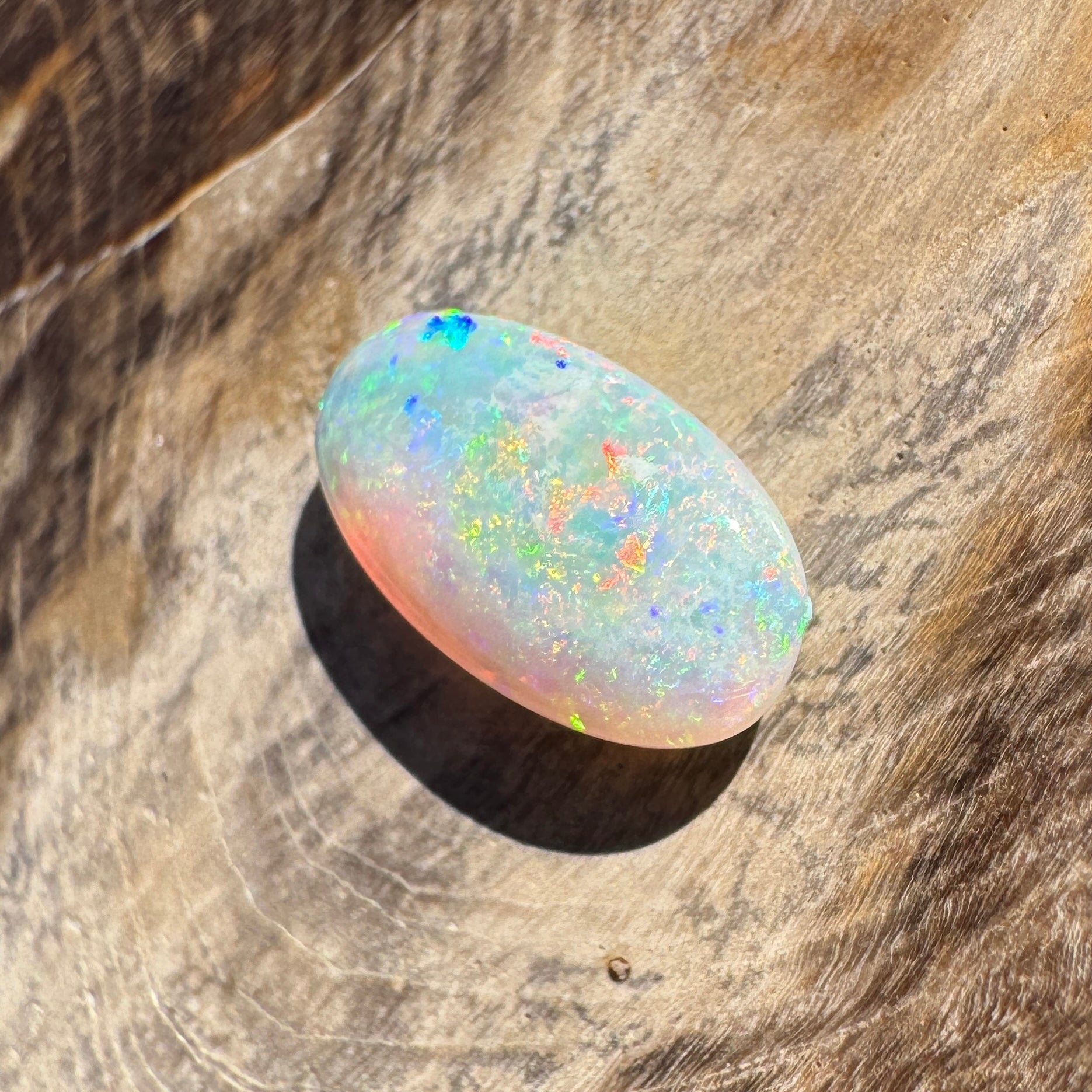 1.2ct Lightning Ridge Oval Opal | Solid Australian Opal | Hand-Cut