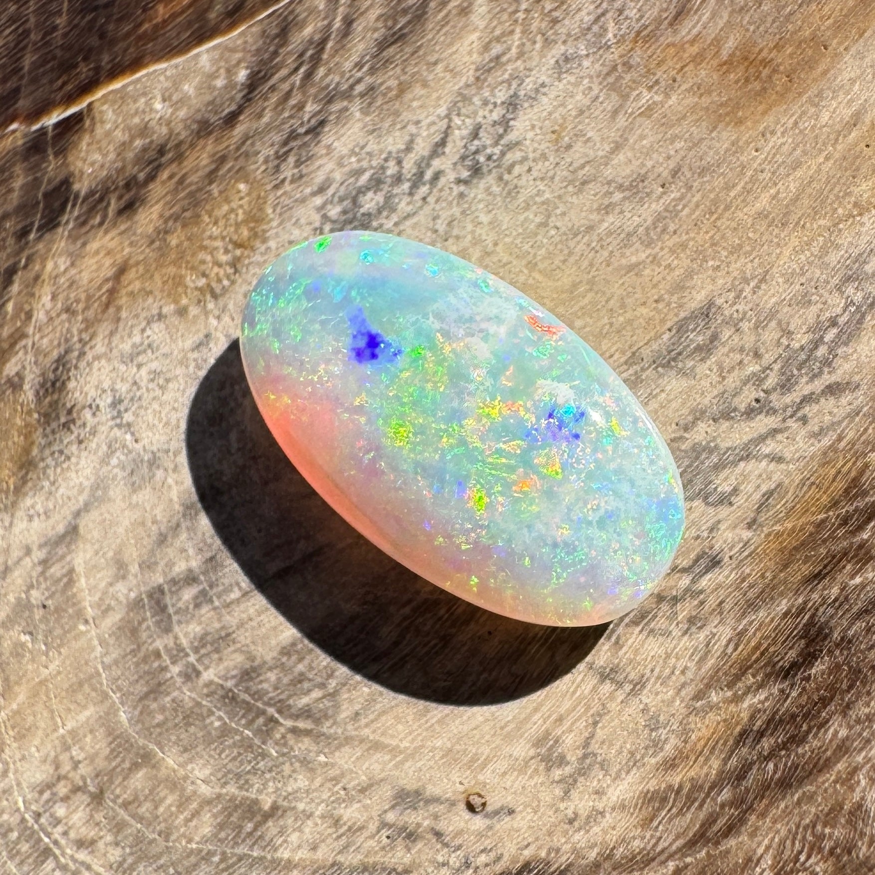 1.2ct Lightning Ridge Oval Opal | Solid Australian Opal | Hand-Cut