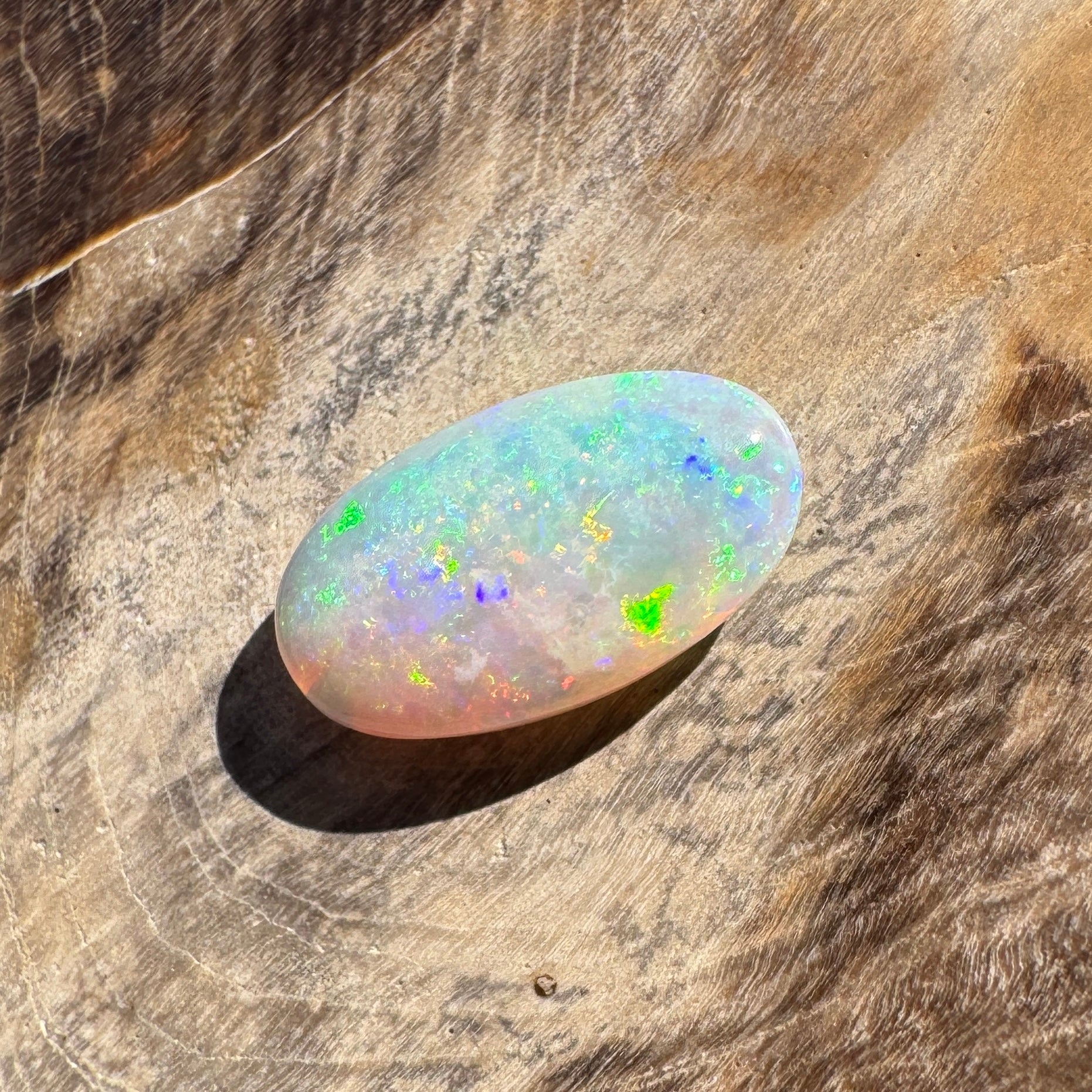 1.2ct Lightning Ridge Oval Opal | Solid Australian Opal | Hand-Cut