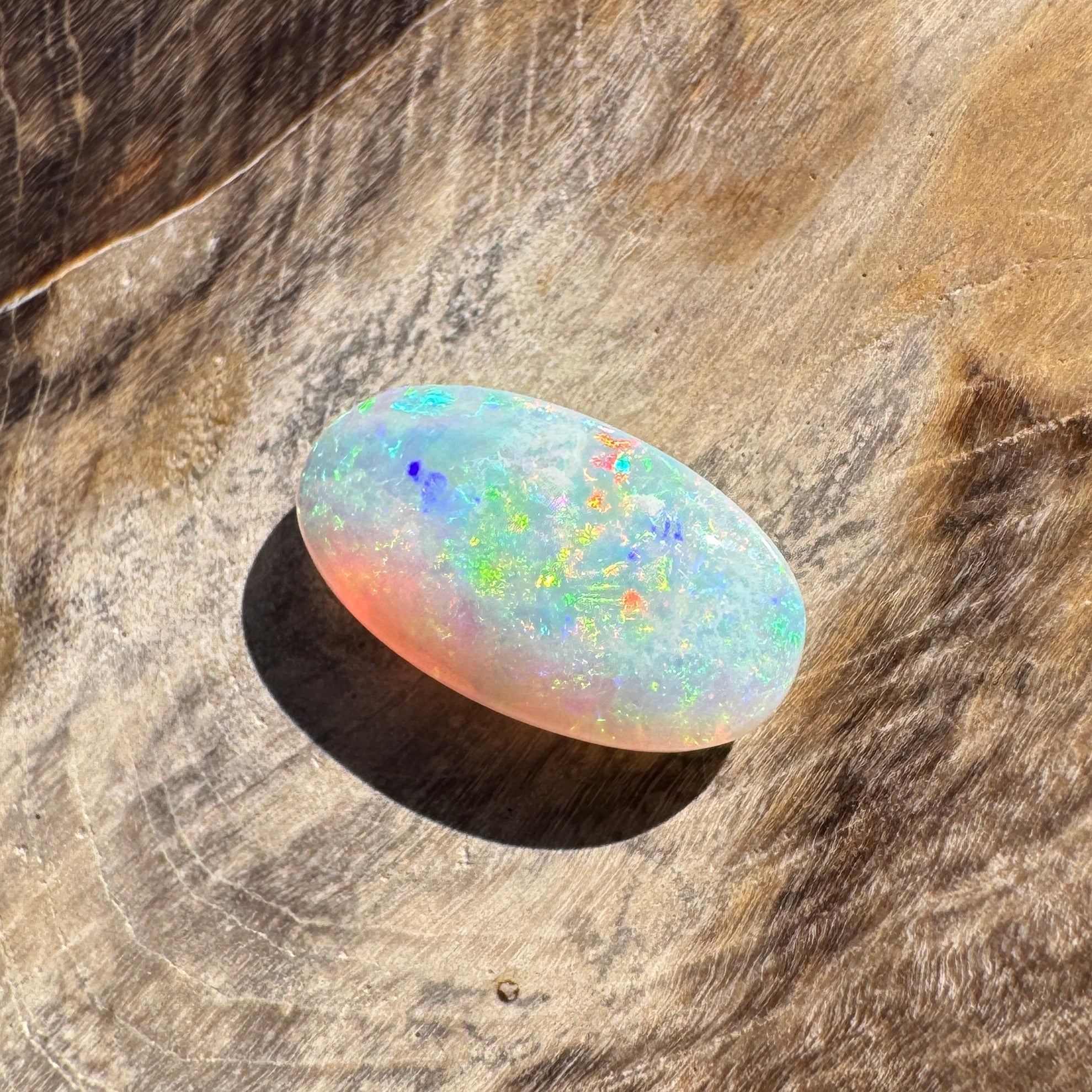 1.2ct Lightning Ridge Oval Opal | Solid Australian Opal | Hand-Cut