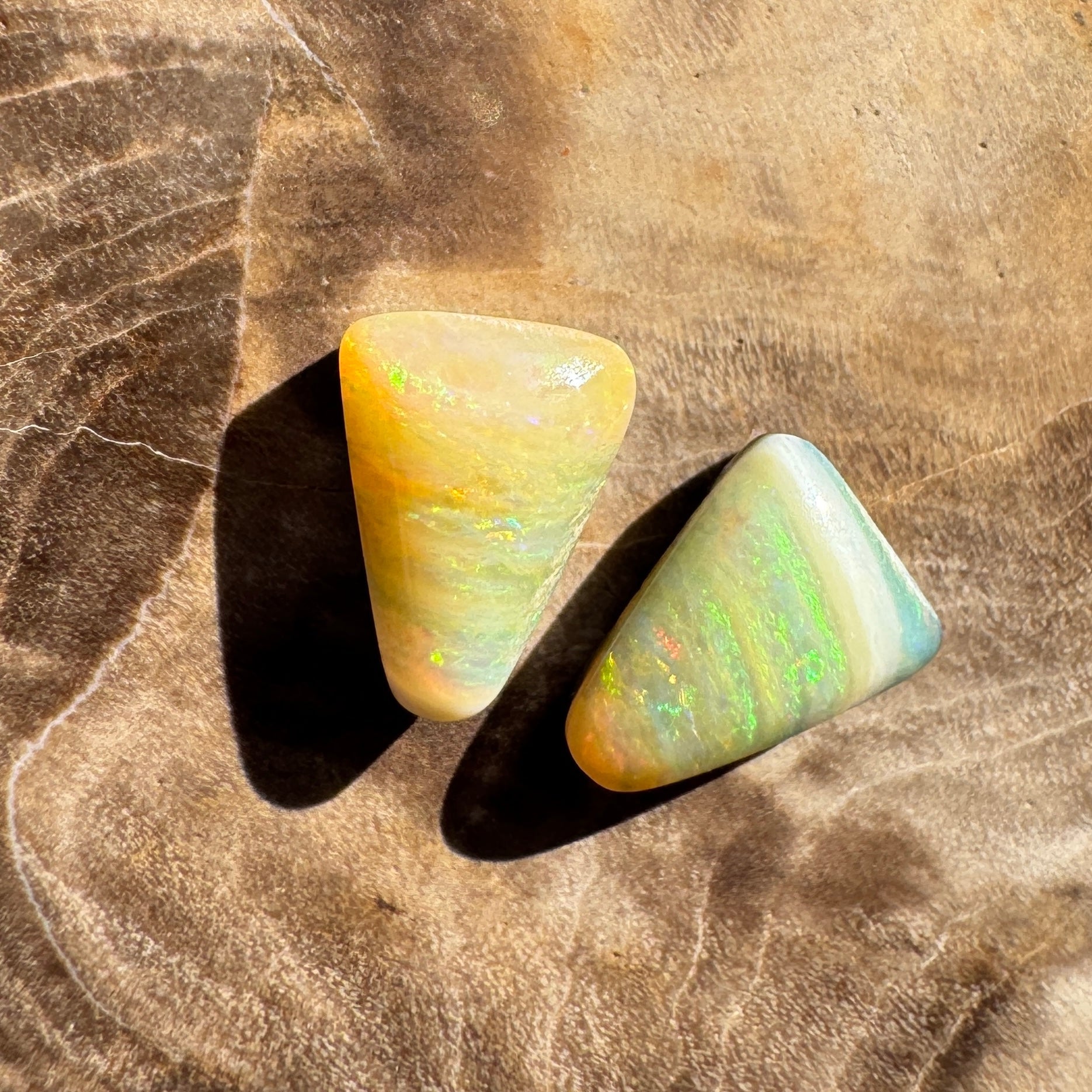1.2ct Queensland Boulder Opal matched pair | Solid Australian Opal | Hand-Cut