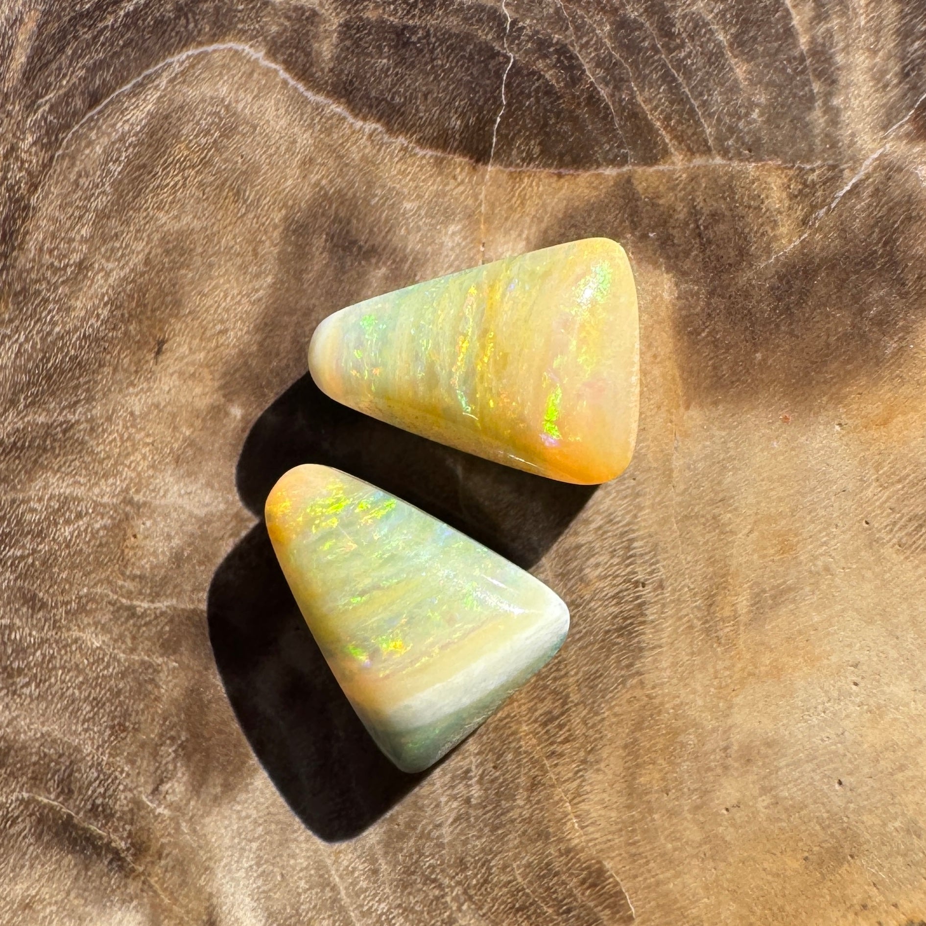 1.2ct Queensland Boulder Opal matched pair | Solid Australian Opal | Hand-Cut