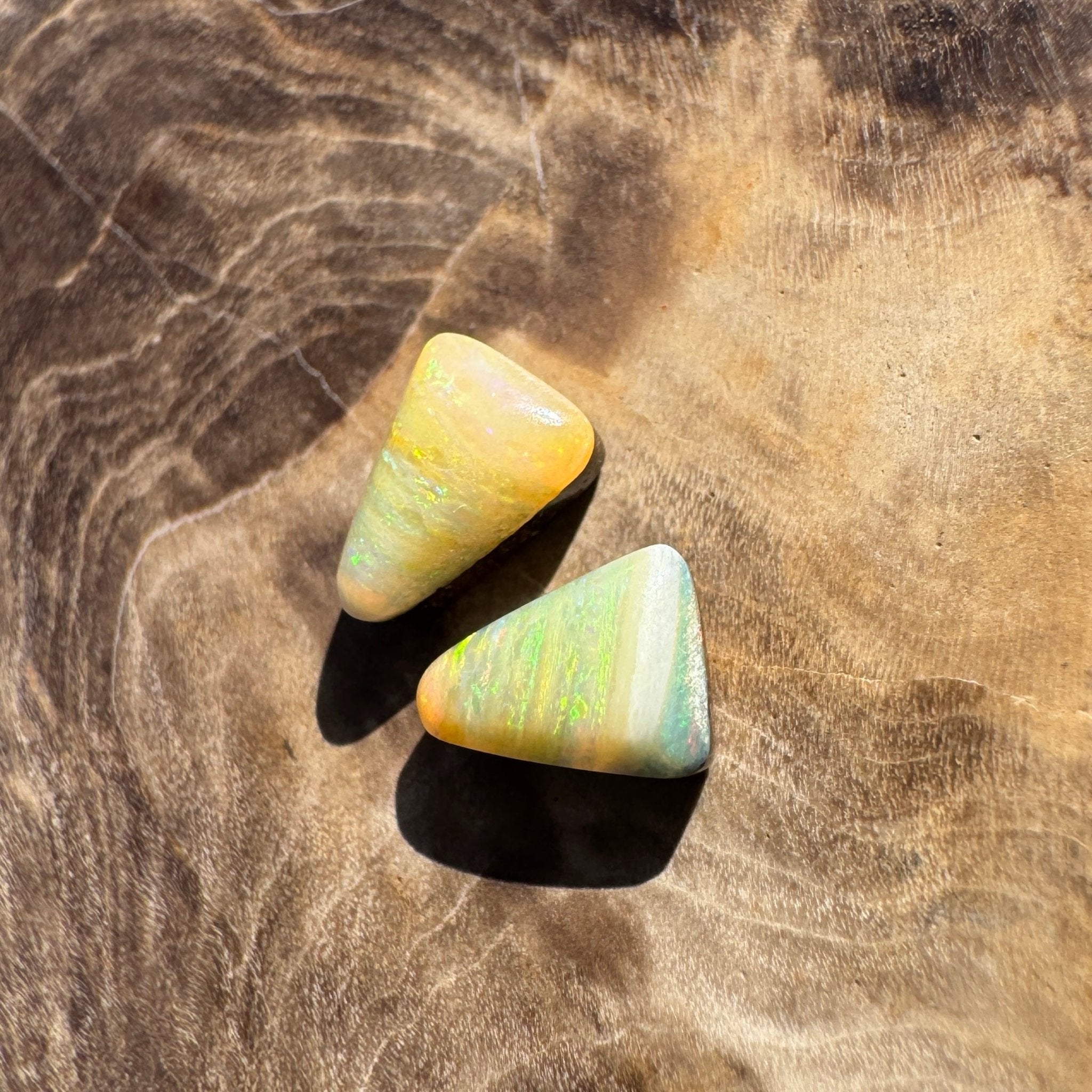 1.2ct Queensland Boulder Opal matched pair | Solid Australian Opal | Hand-Cut
