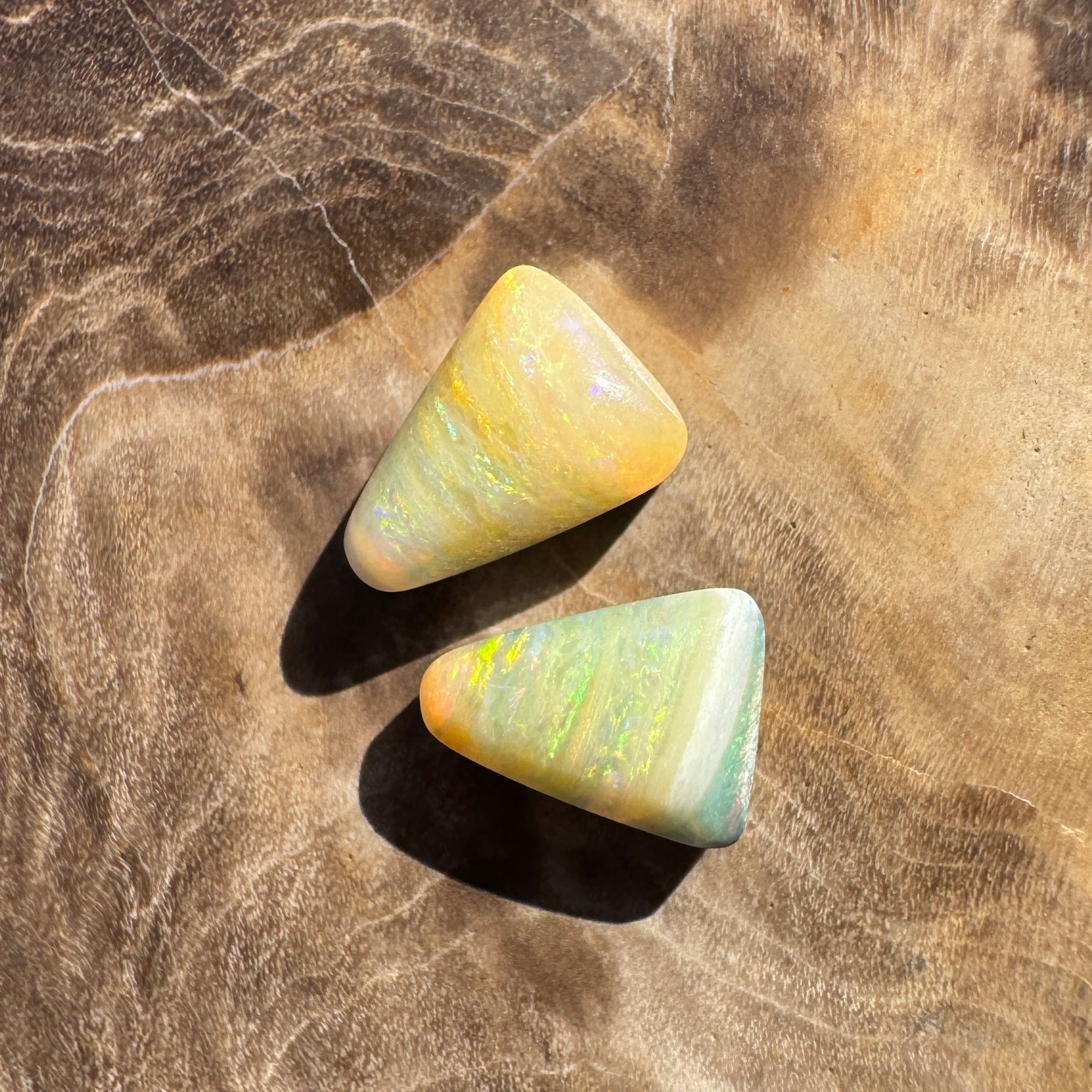 1.2ct Queensland Boulder Opal matched pair | Solid Australian Opal | Hand-Cut