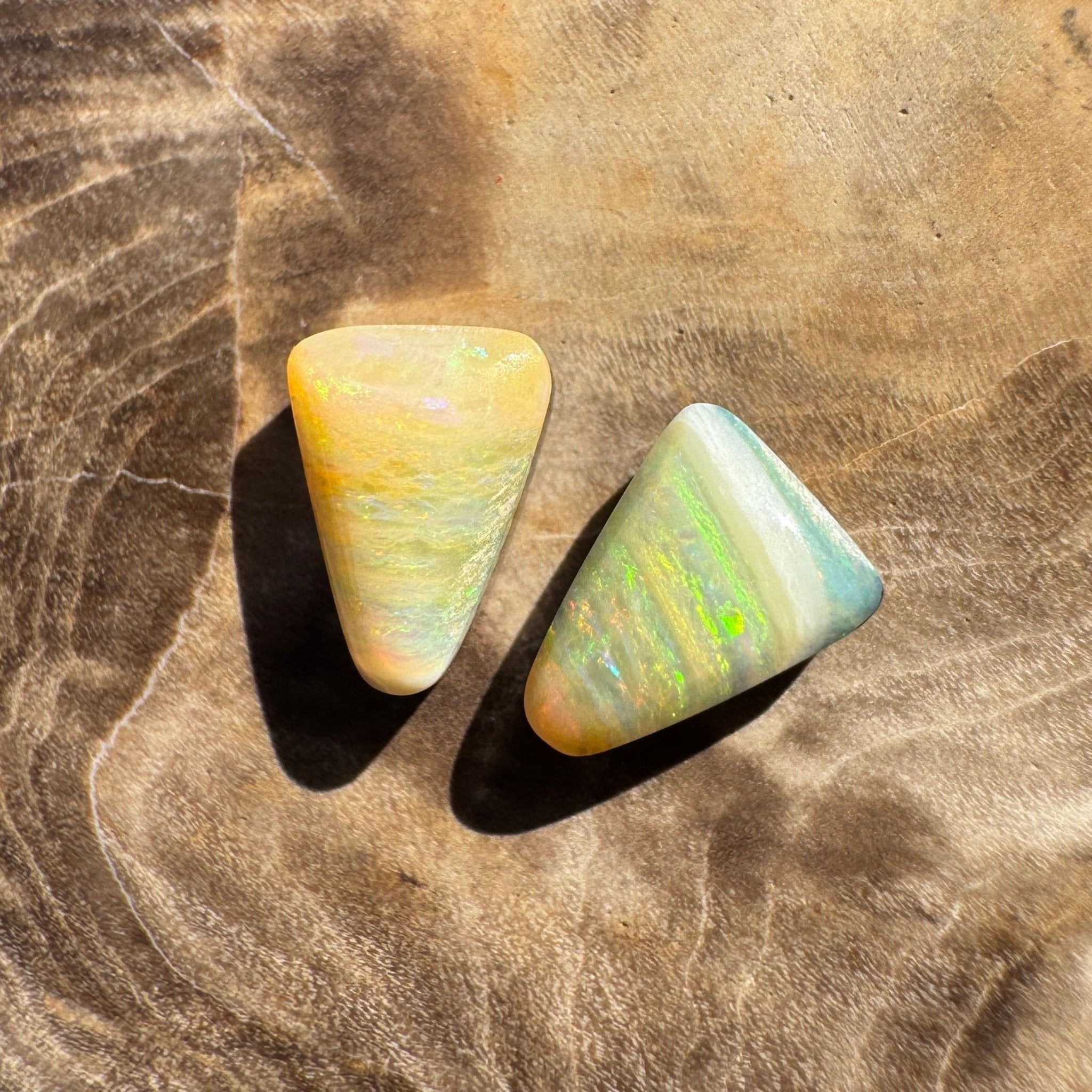 1.2ct Queensland Boulder Opal matched pair | Solid Australian Opal | Hand-Cut