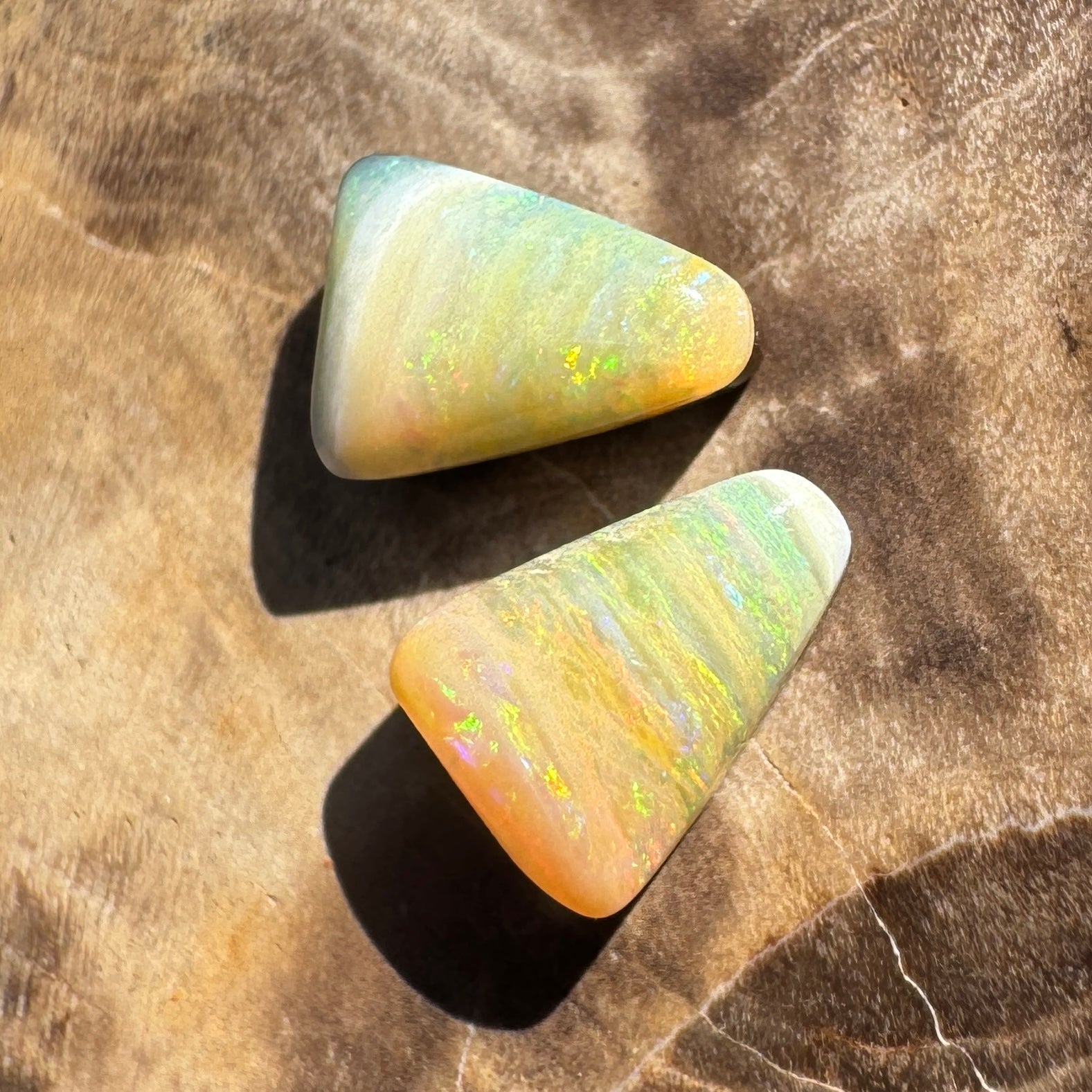 1.2ct Queensland Boulder Opal matched pair | Solid Australian Opal | Hand-Cut