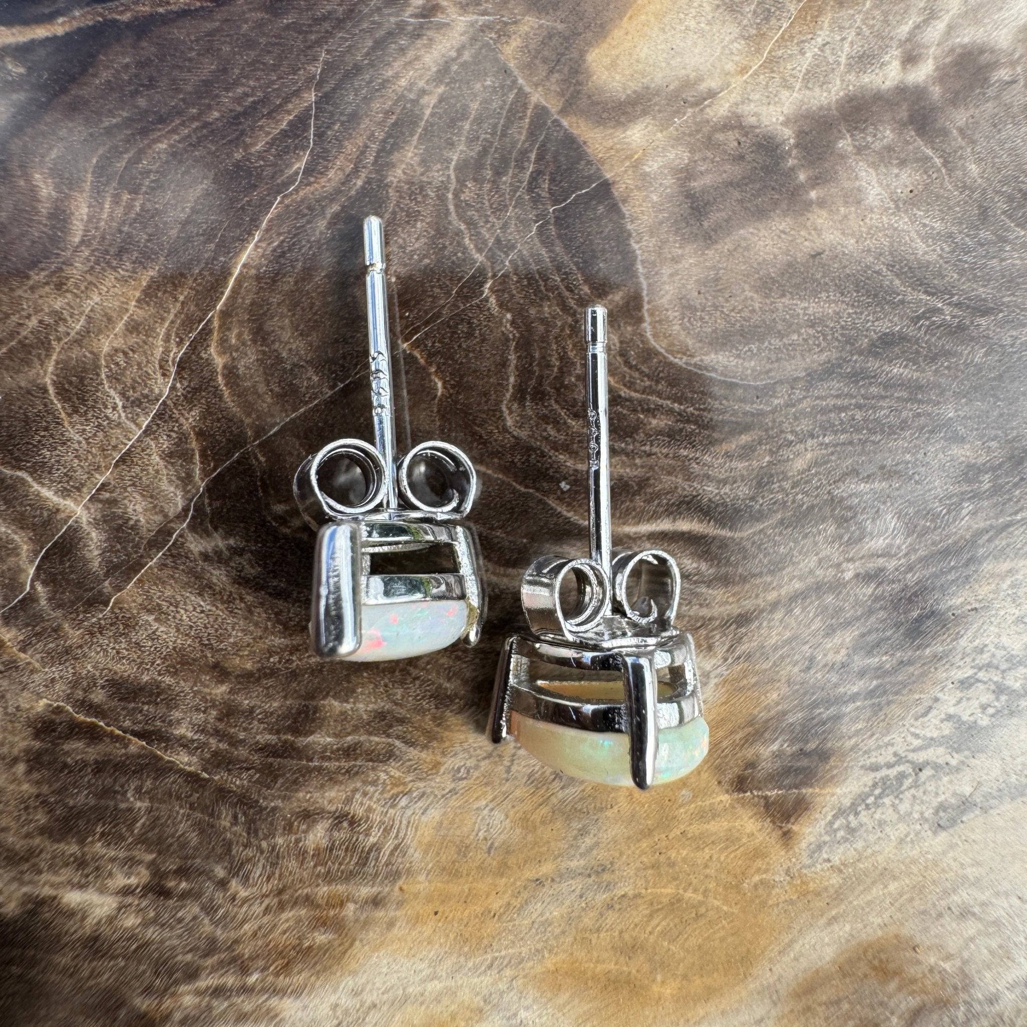 1.3ct Coober Pedy Opal Earrings ~ 'Bramston Beach Blush' | 925 Sterling Silver | Solid Australian Opal