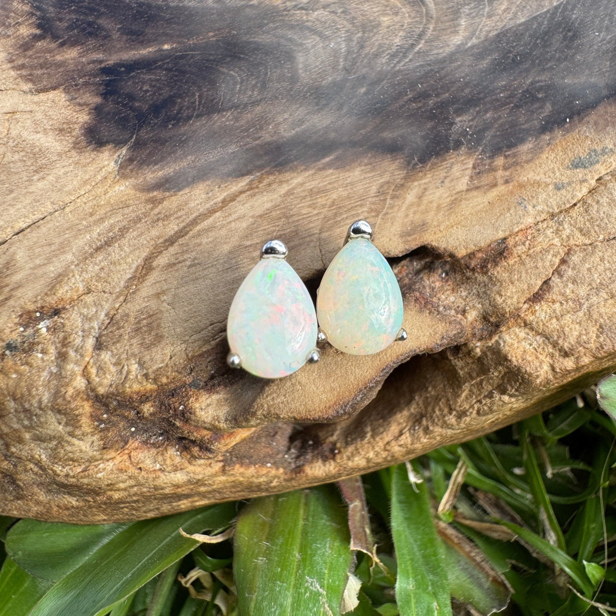 1.3ct Coober Pedy Opal Earrings ~ 'Bramston Beach Blush' | 925 Sterling Silver | Solid Australian Opal