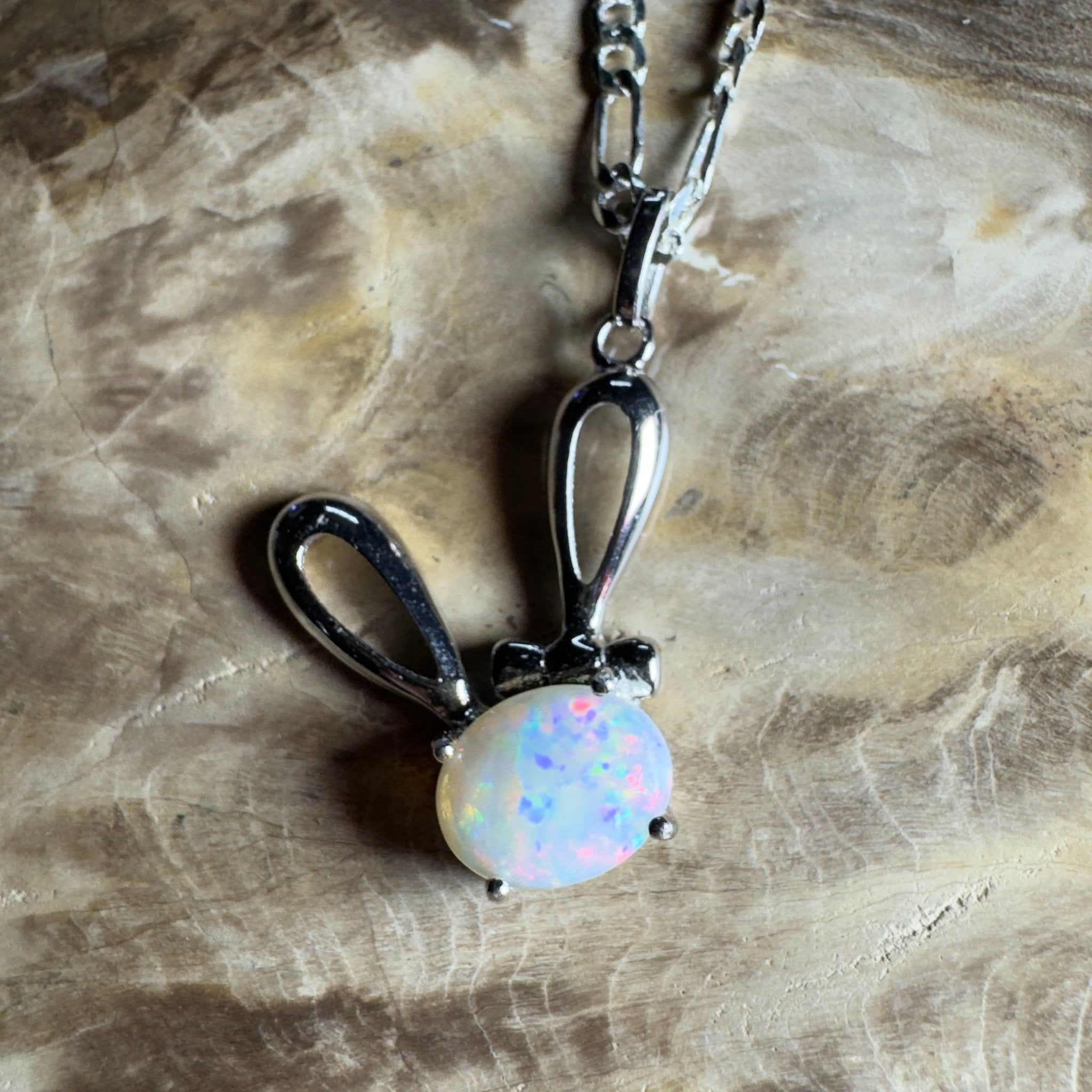 1.3ct Coober Pedy Opal Pendant Necklace ~ 'The White Cliffs Corona' | 925 Sterling Silver | Solid Australian Opal
