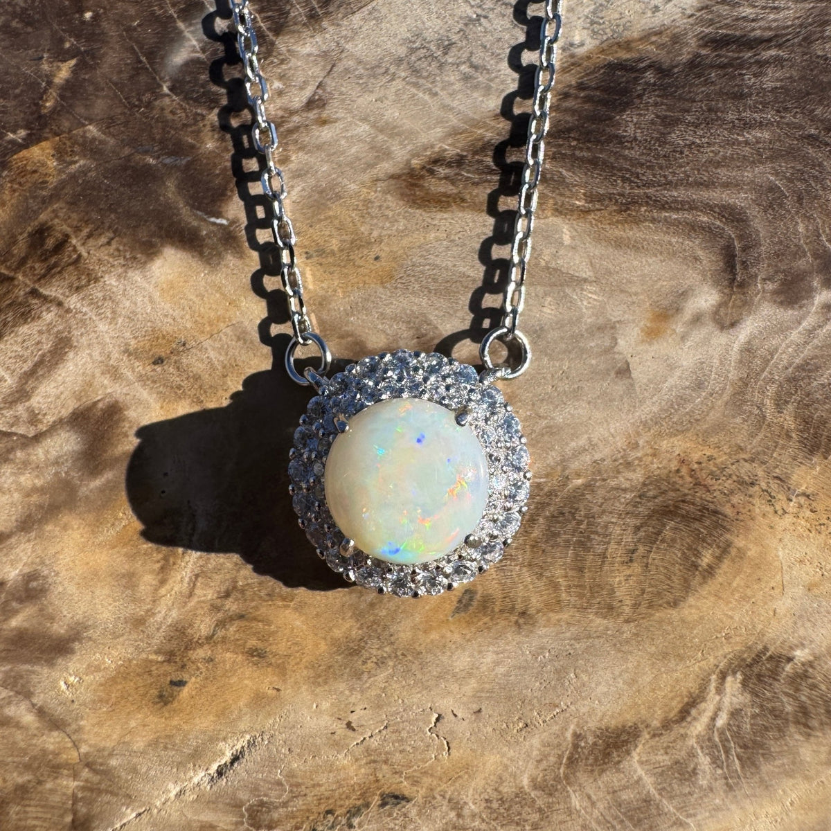 1.3ct Coober Pedy Opal Pendant Necklace ~ 'Yamba Radiance' | 925 Sterling Silver | Solid Australian Opal