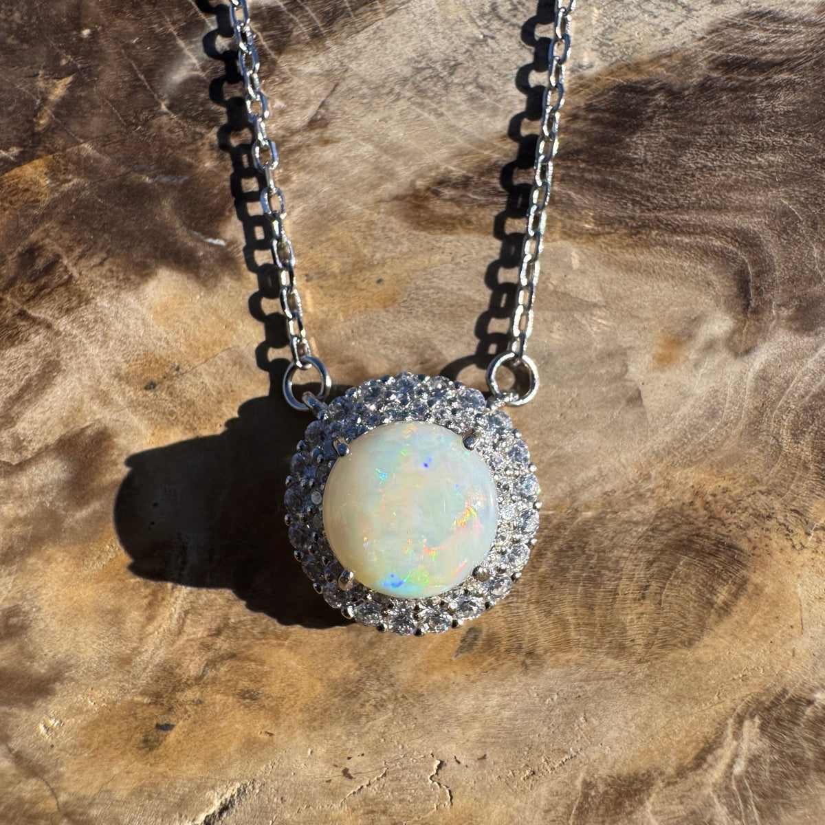 1.3ct Coober Pedy Opal Pendant Necklace ~ 'Yamba Radiance' | 925 Sterling Silver | Solid Australian Opal