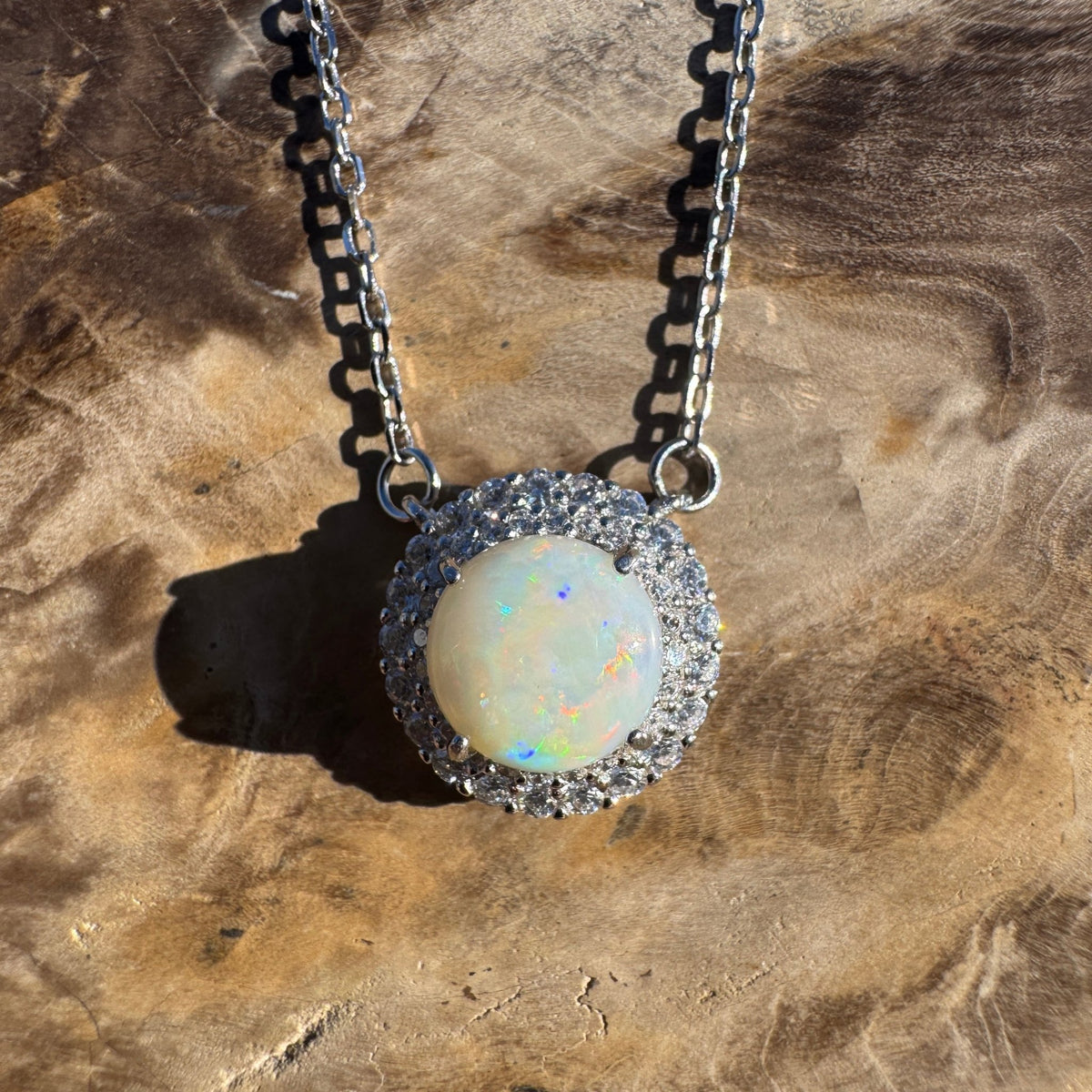1.3ct Coober Pedy Opal Pendant Necklace ~ 'Yamba Radiance' | 925 Sterling Silver | Solid Australian Opal