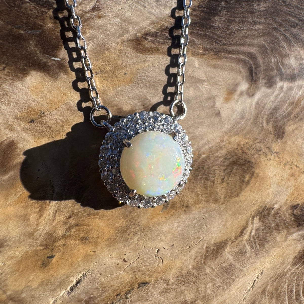 1.3ct Coober Pedy Opal Pendant Necklace ~ 'Yamba Radiance' | 925 Sterling Silver | Solid Australian Opal