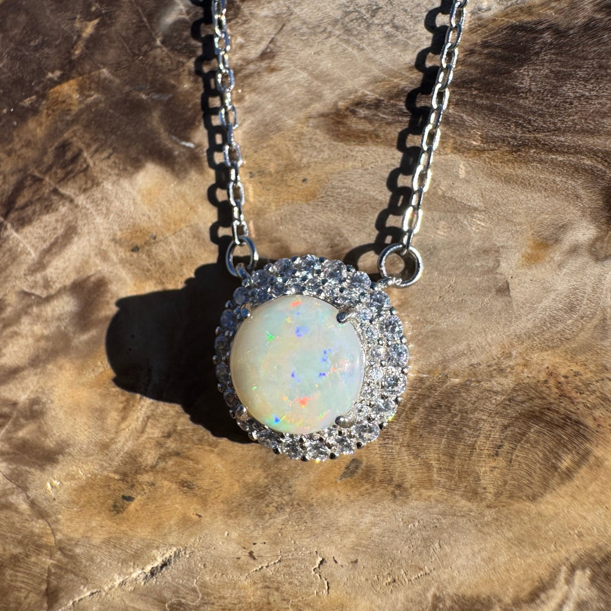 1.3ct Coober Pedy Opal Pendant Necklace ~ 'Yamba Radiance' | 925 Sterling Silver | Solid Australian Opal