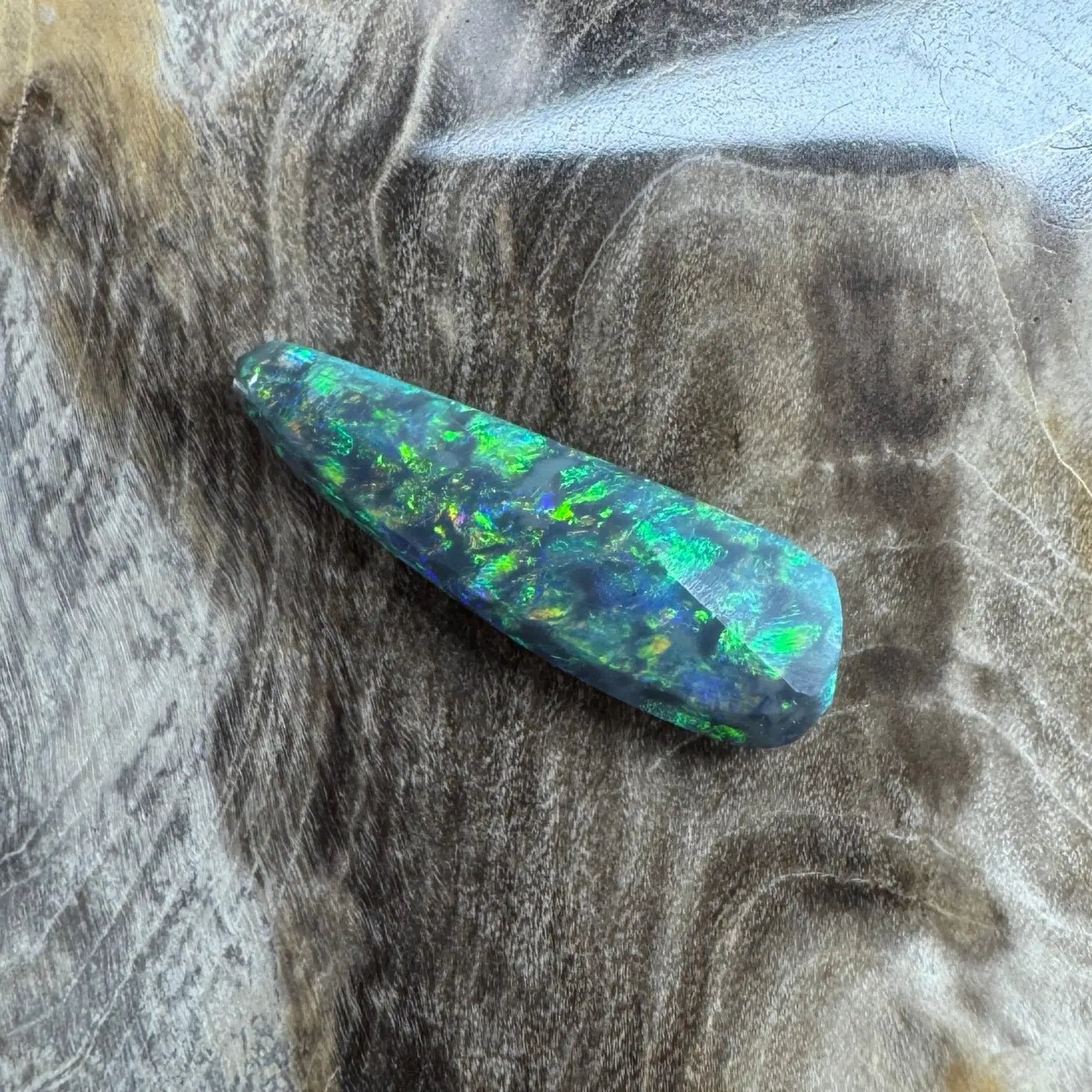 1.3ct Hand - Cut Solid Lightning Ridge Semi Black Opal