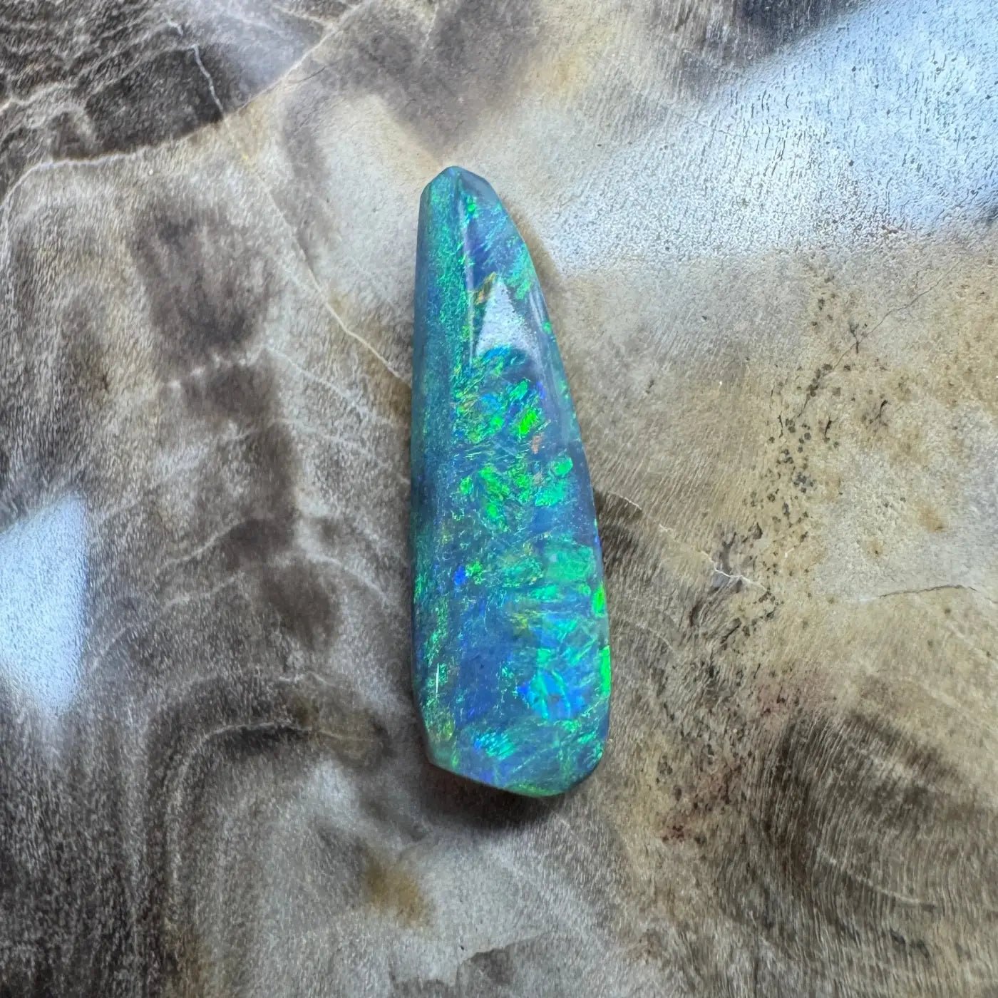 1.3ct Hand - Cut Solid Lightning Ridge Semi Black Opal