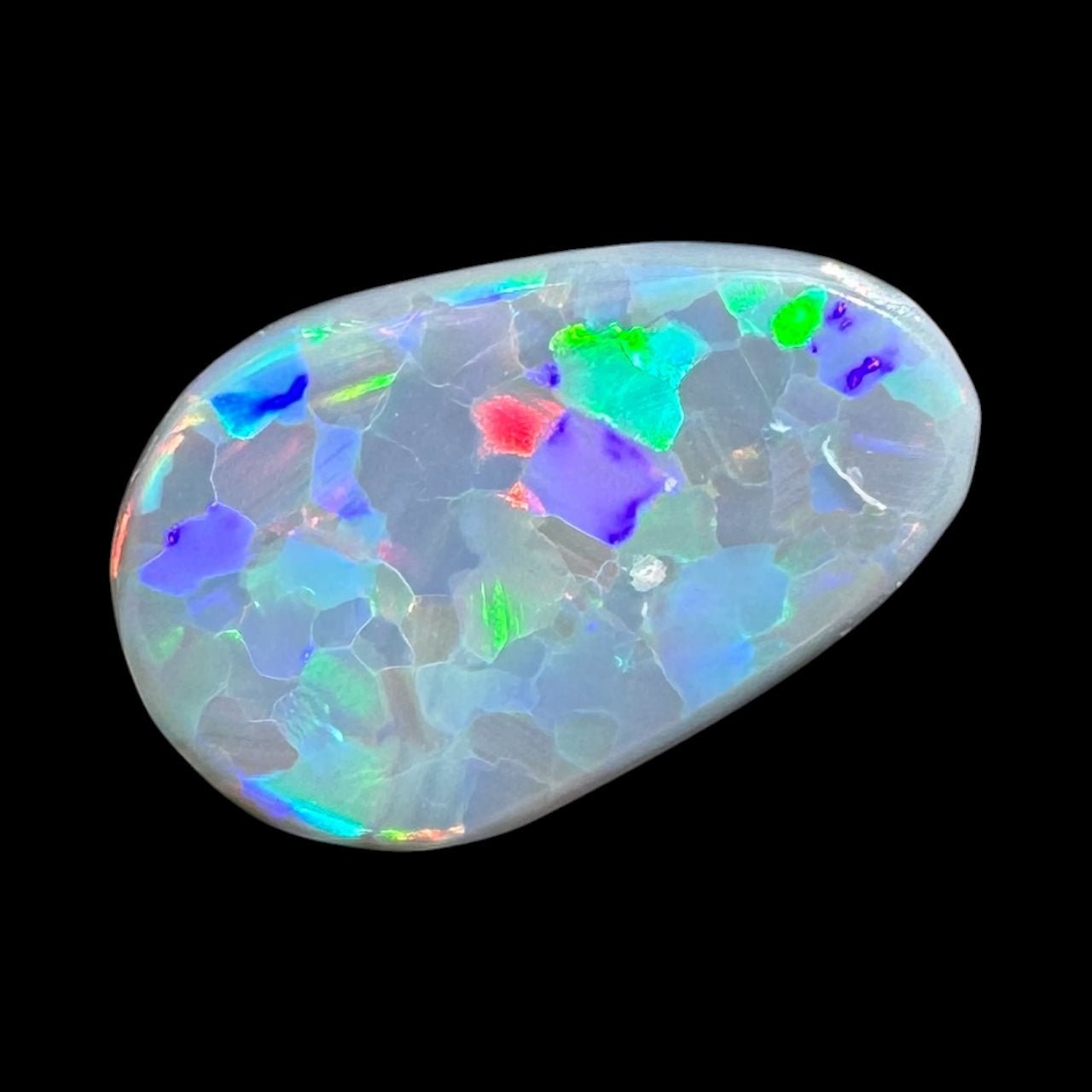 1.3ct Hand - cut Solid Lightning Ridge Semi Black Opal