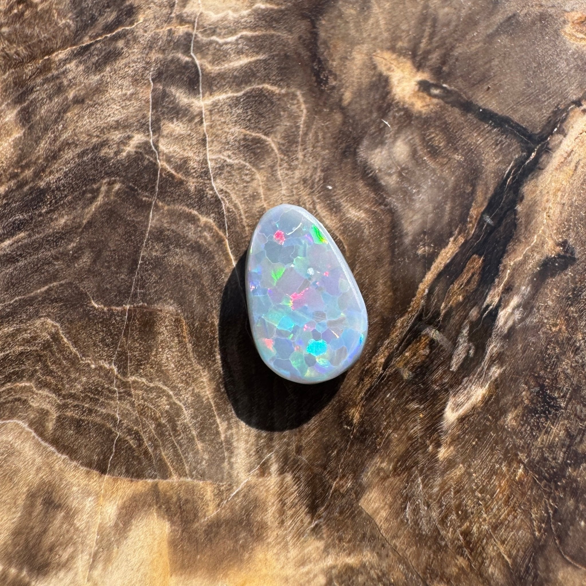 1.3ct Hand - cut Solid Lightning Ridge Semi Black Opal