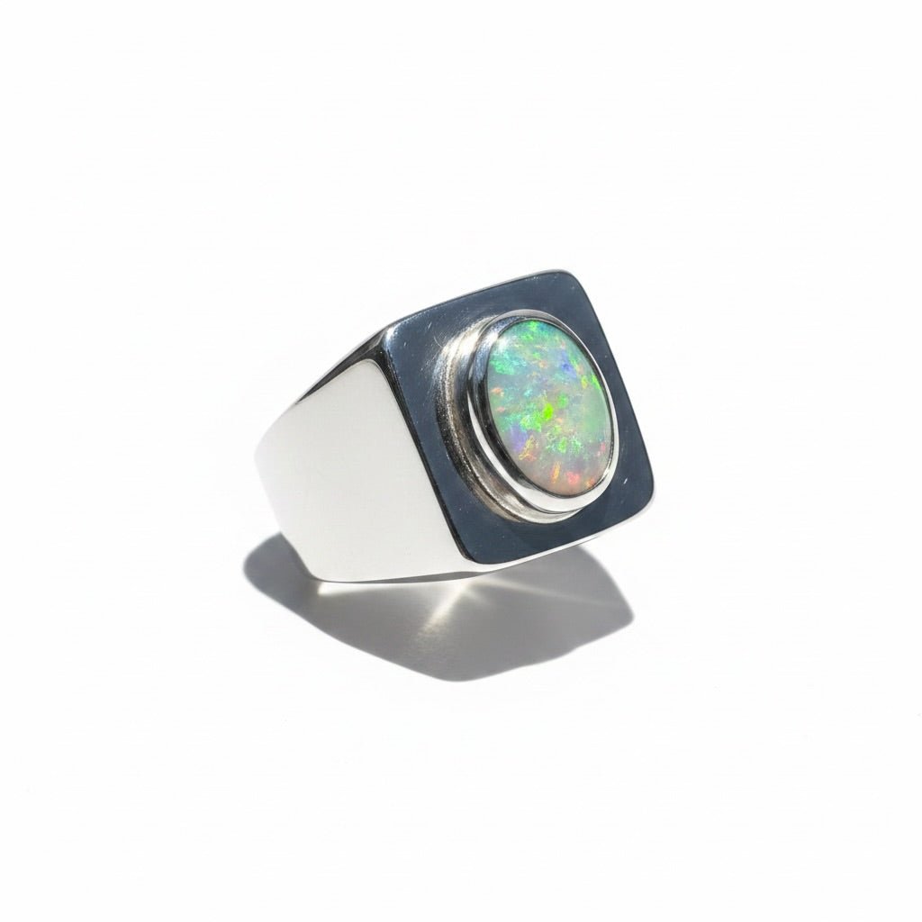 1.3ct Lightning Ridge Crystal Opal Ring ~ 'Keppel Tide' | 925 Sterling Silver | Solid Australian Opal