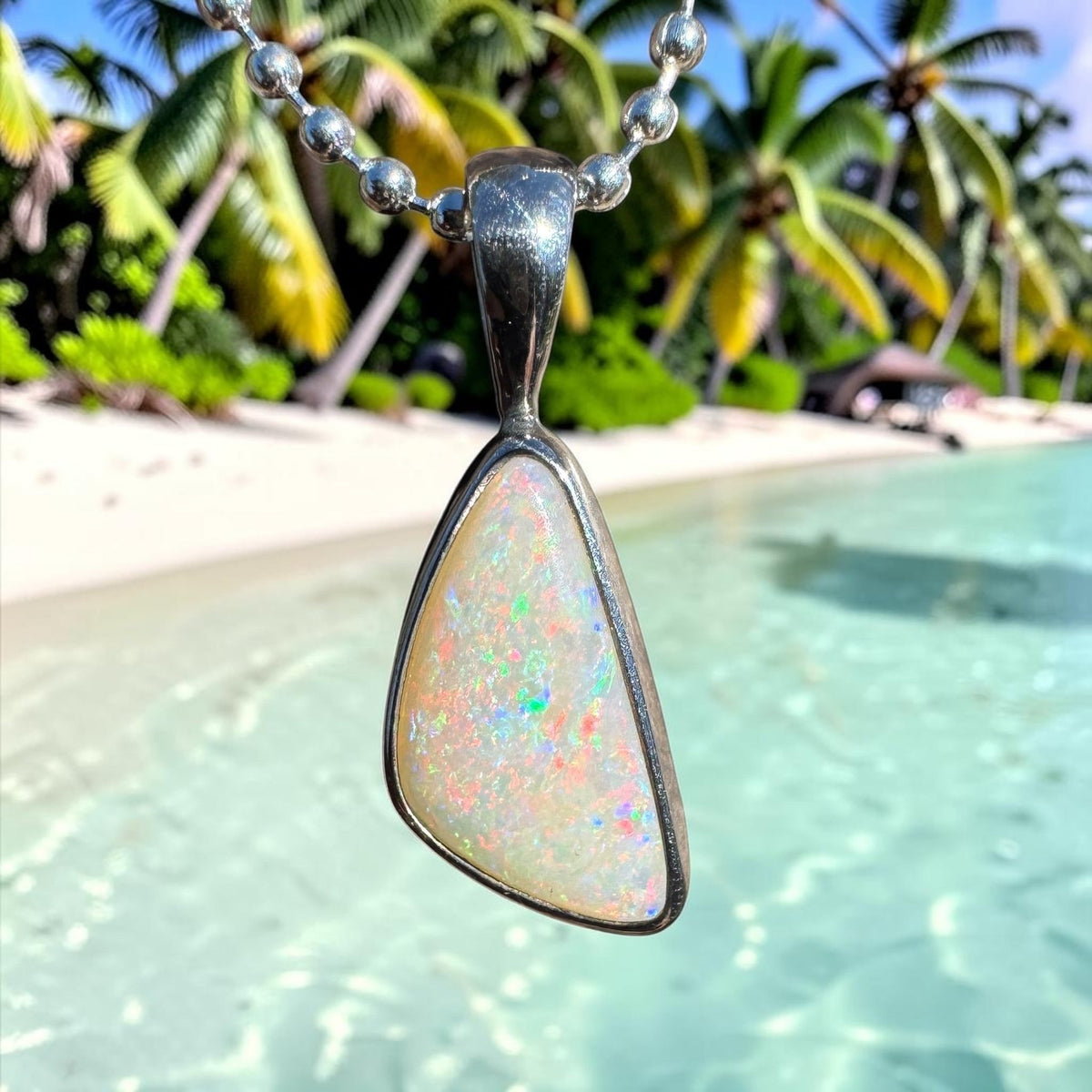 1.3ct Lightning Ridge Opal Pendant Necklace ~ 'Robe Flow' | 925 Sterling Silver | Solid Australian Opal