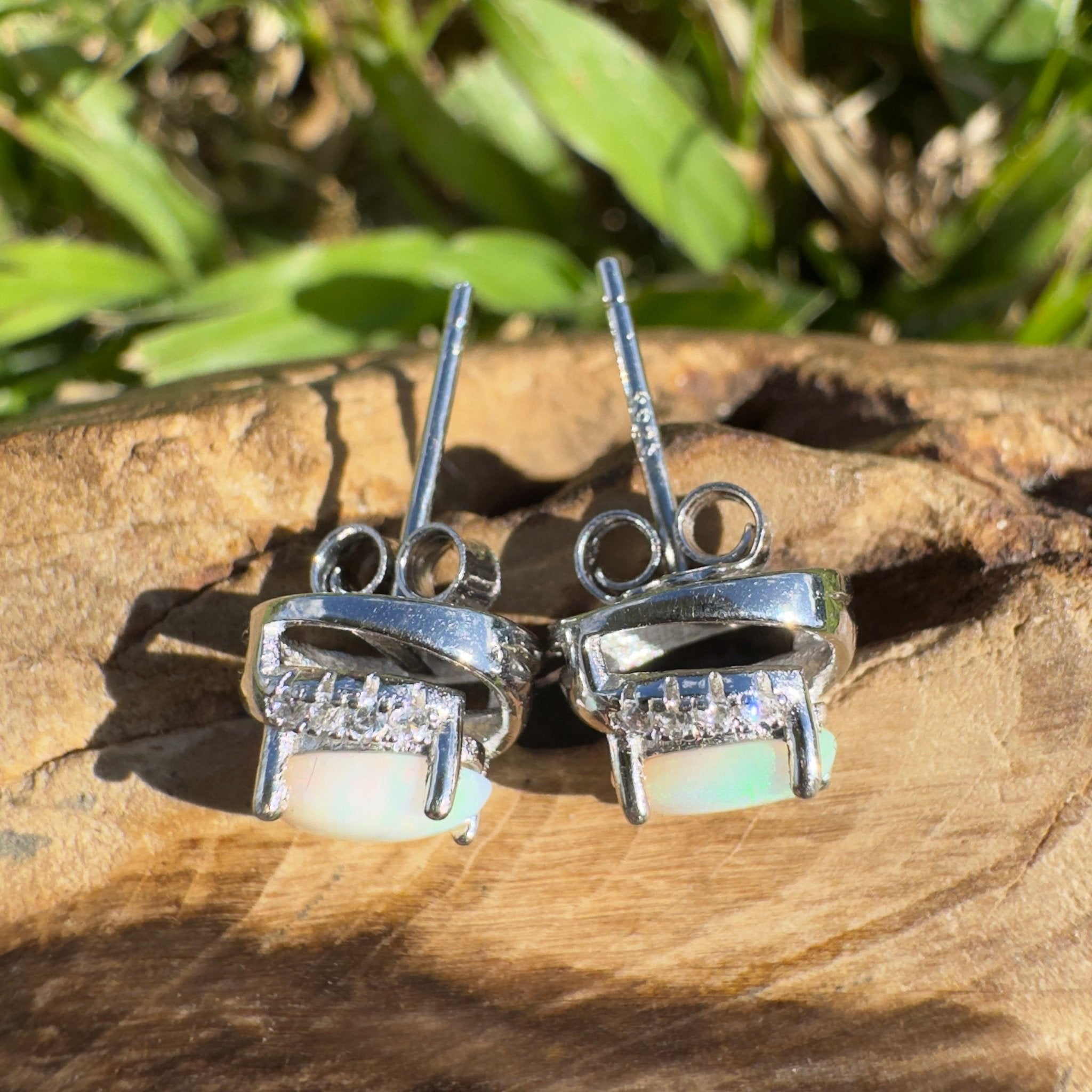 1.4ct Coober Pedy Opal Earrings ~ 'Ocean Beach Vibe' | 925 Sterling Silver | Solid Australian Opal
