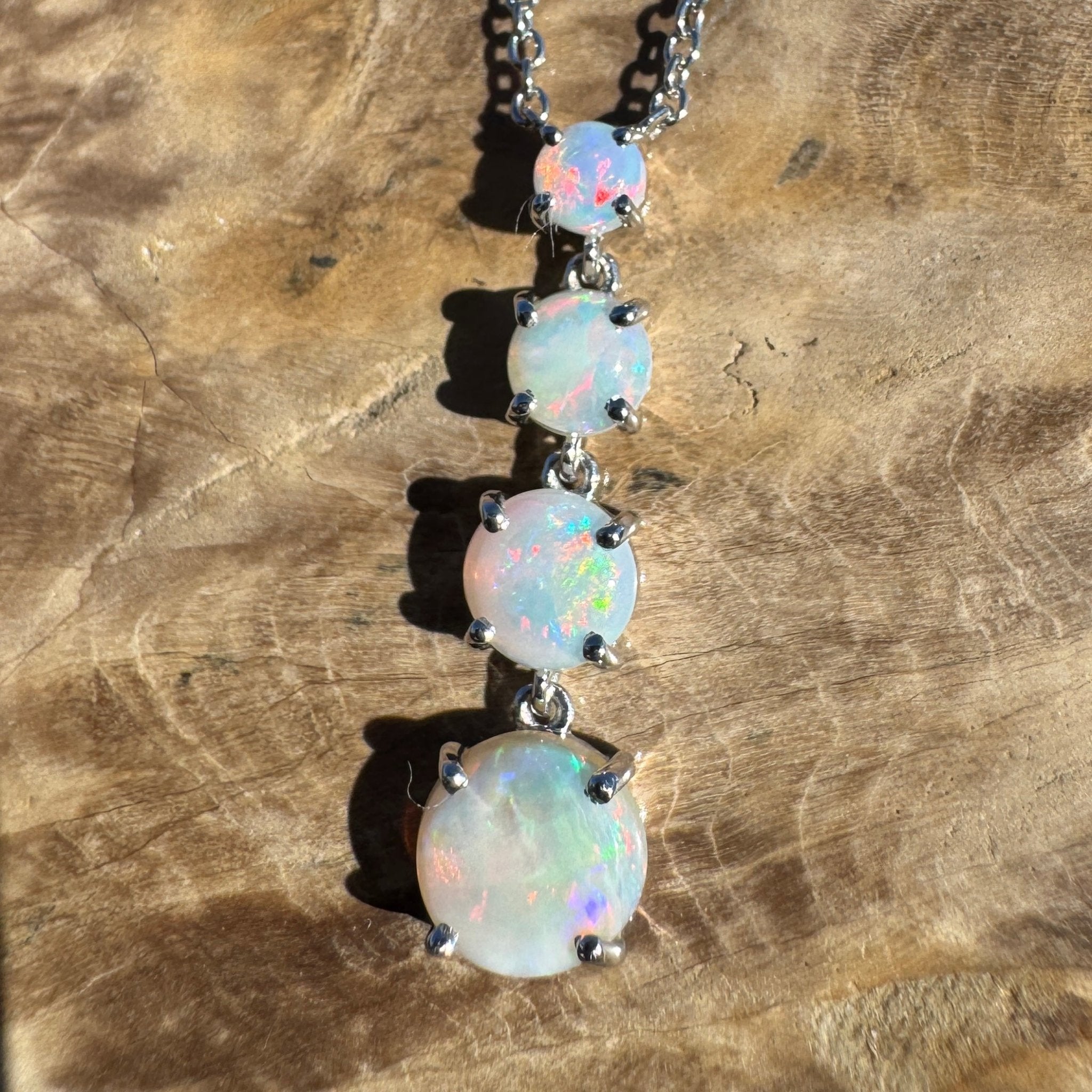 1.4ct Coober Pedy Opal Pendant Necklace ~ 'Desert Starfall' | 925 Sterling Silver | Solid Australian Opal