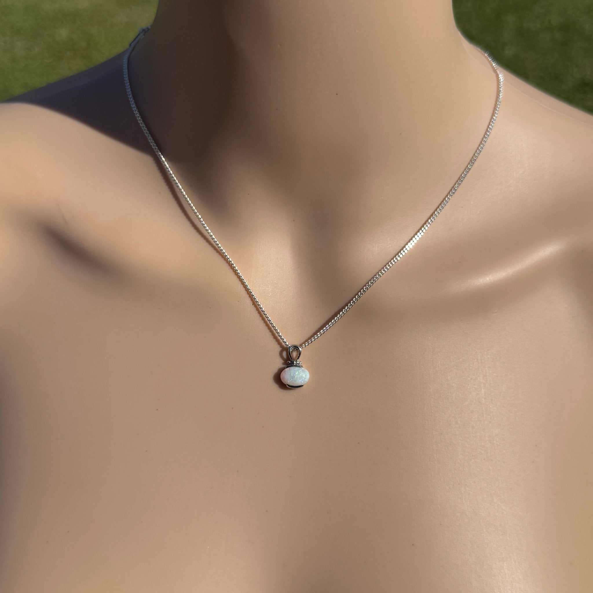1.4ct Coober Pedy Opal Pendant Necklace ~ 'Lyndhurst Radiance' | 925 Sterling Silver | Solid Australian Opal