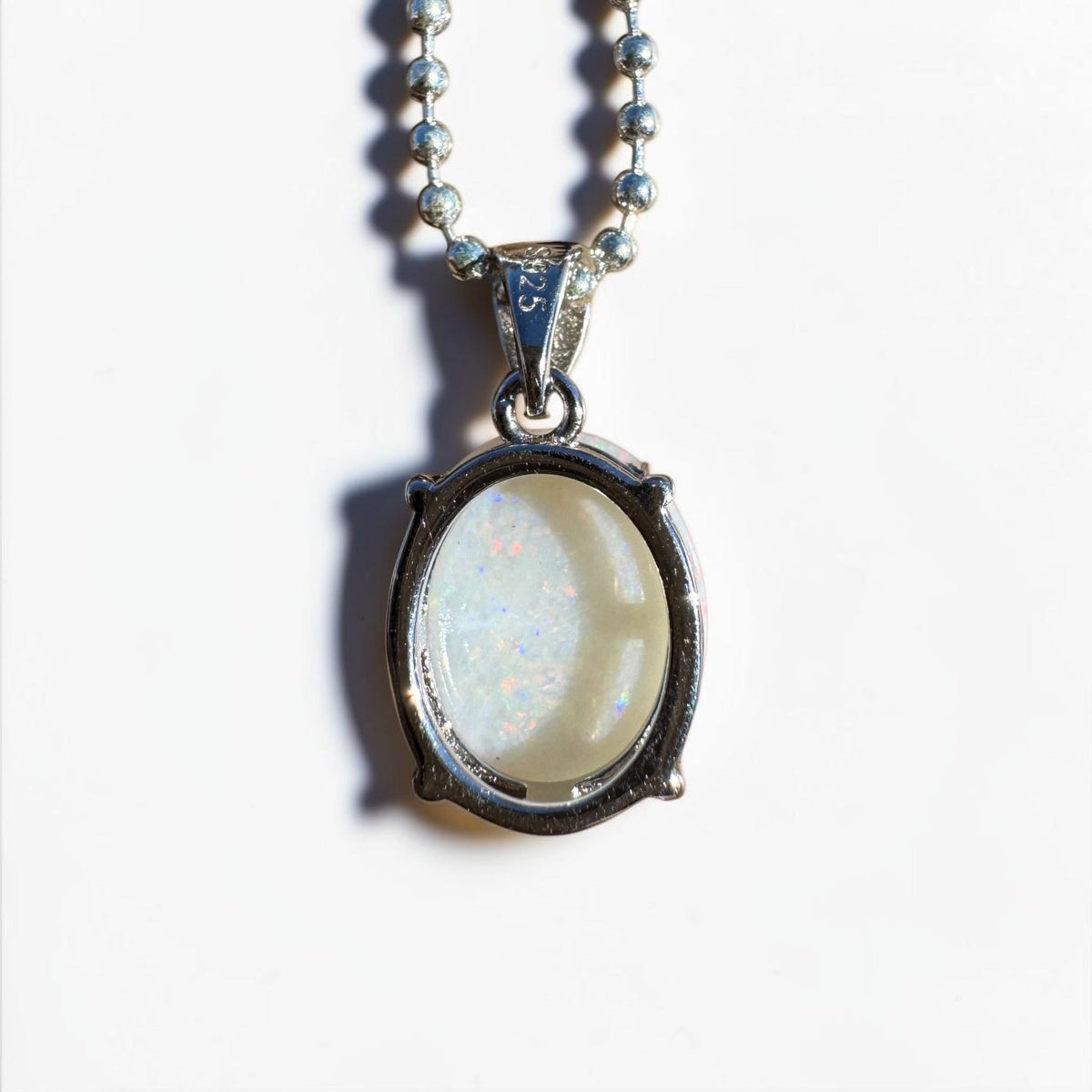 1.4ct Coober Pedy Opal Pendant Necklace ~ 'Torndirrup Light' | 925 Sterling Silver | Solid Australian Opal