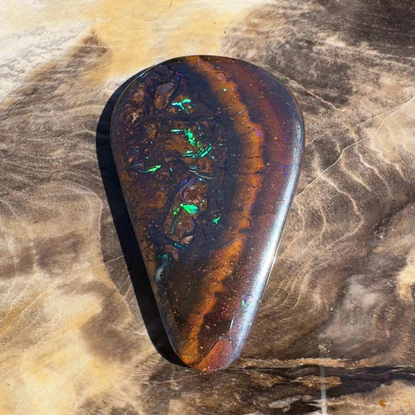 14ct Hand - Cut Solid Boulder Opal
