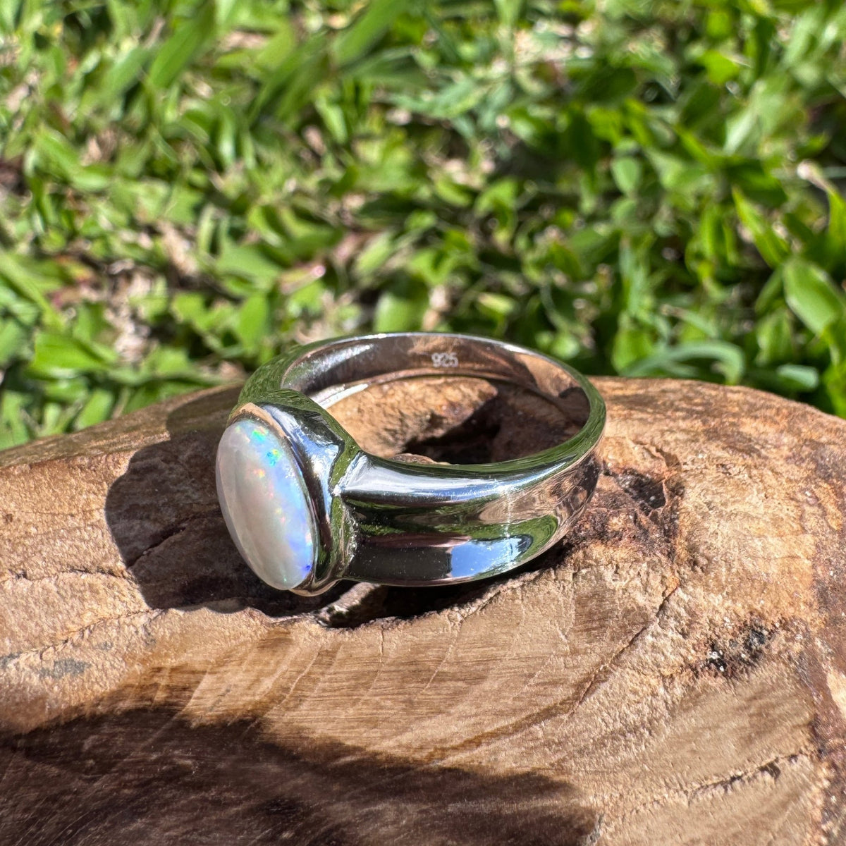 1.4ct Lightning Ridge Opal Ring ~ 'Bungle Bungle Fire' | 925 Sterling Silver | Solid Australian Opal