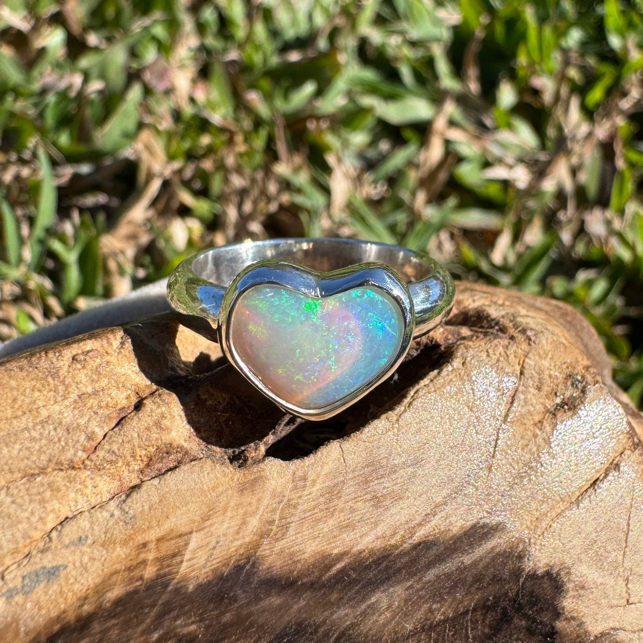 1.4ct Lightning Ridge Opal Ring ~ 'Cable Beach Blues' | 925 Sterling Silver | Solid Australian Opal