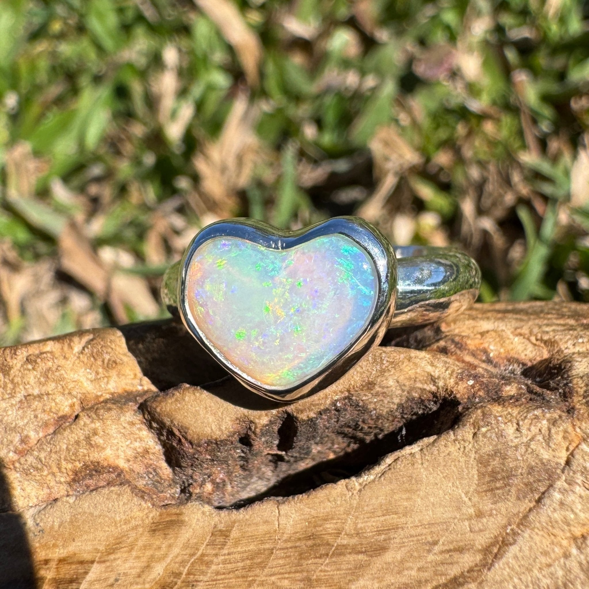1.4ct Lightning Ridge Opal Ring ~ 'Cable Beach Blues' | 925 Sterling Silver | Solid Australian Opal