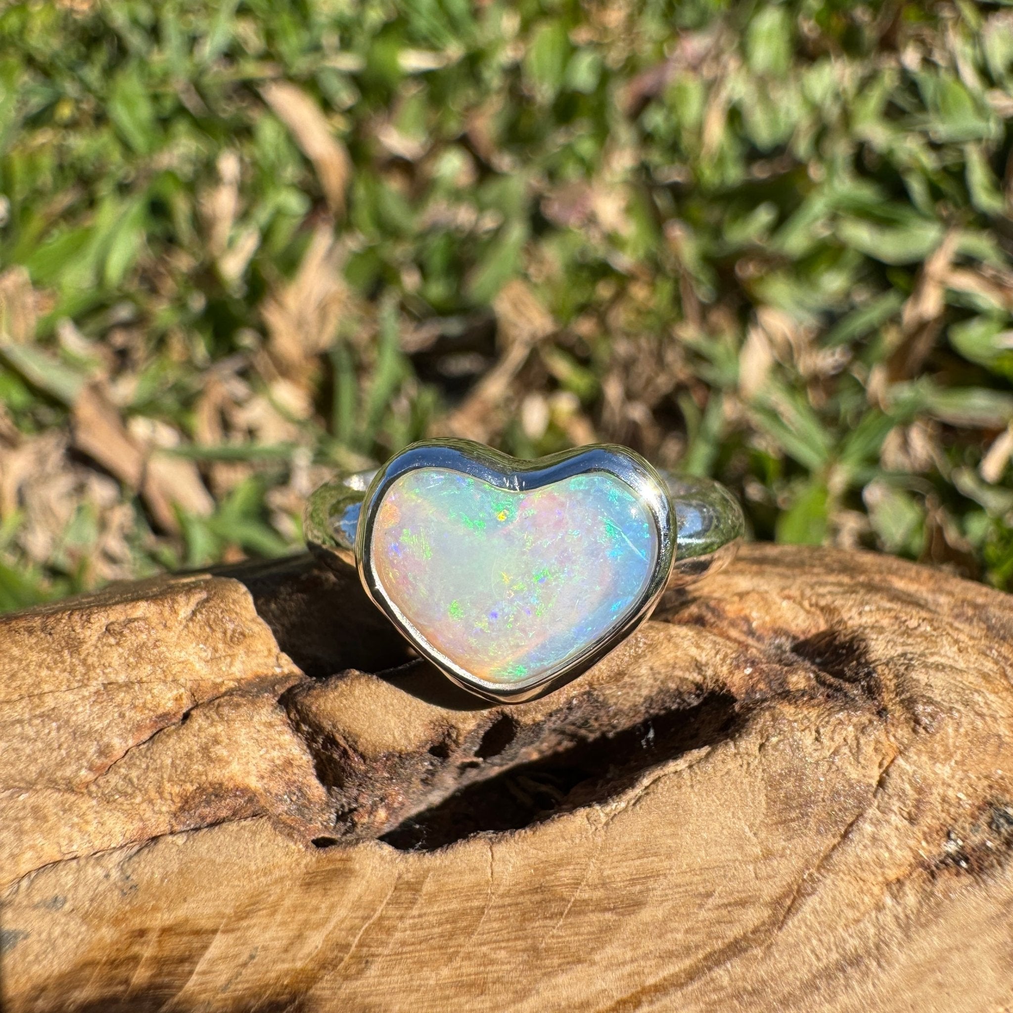 1.4ct Lightning Ridge Opal Ring ~ 'Cable Beach Blues' | 925 Sterling Silver | Solid Australian Opal